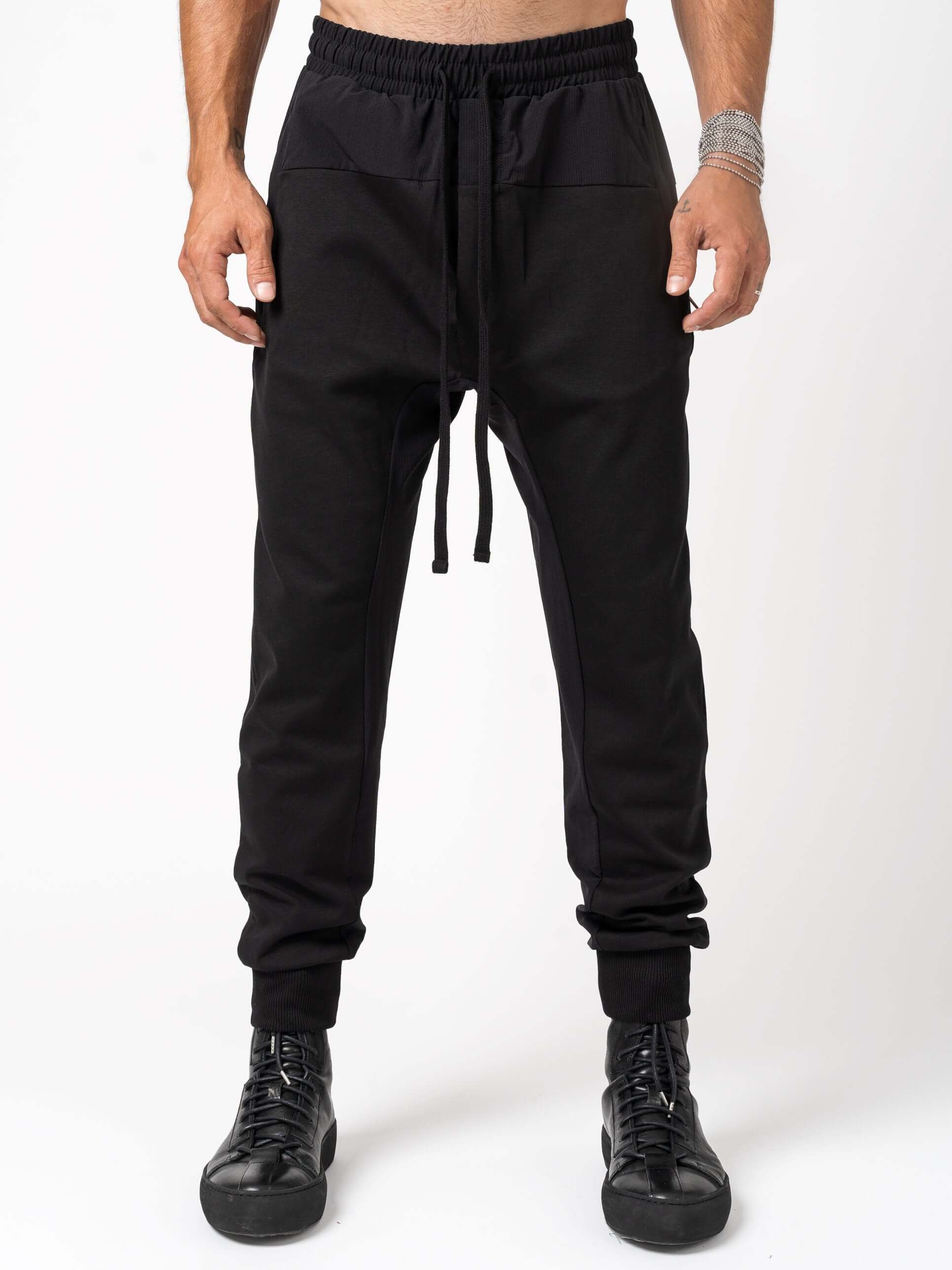 Matmix drop crotch trousers