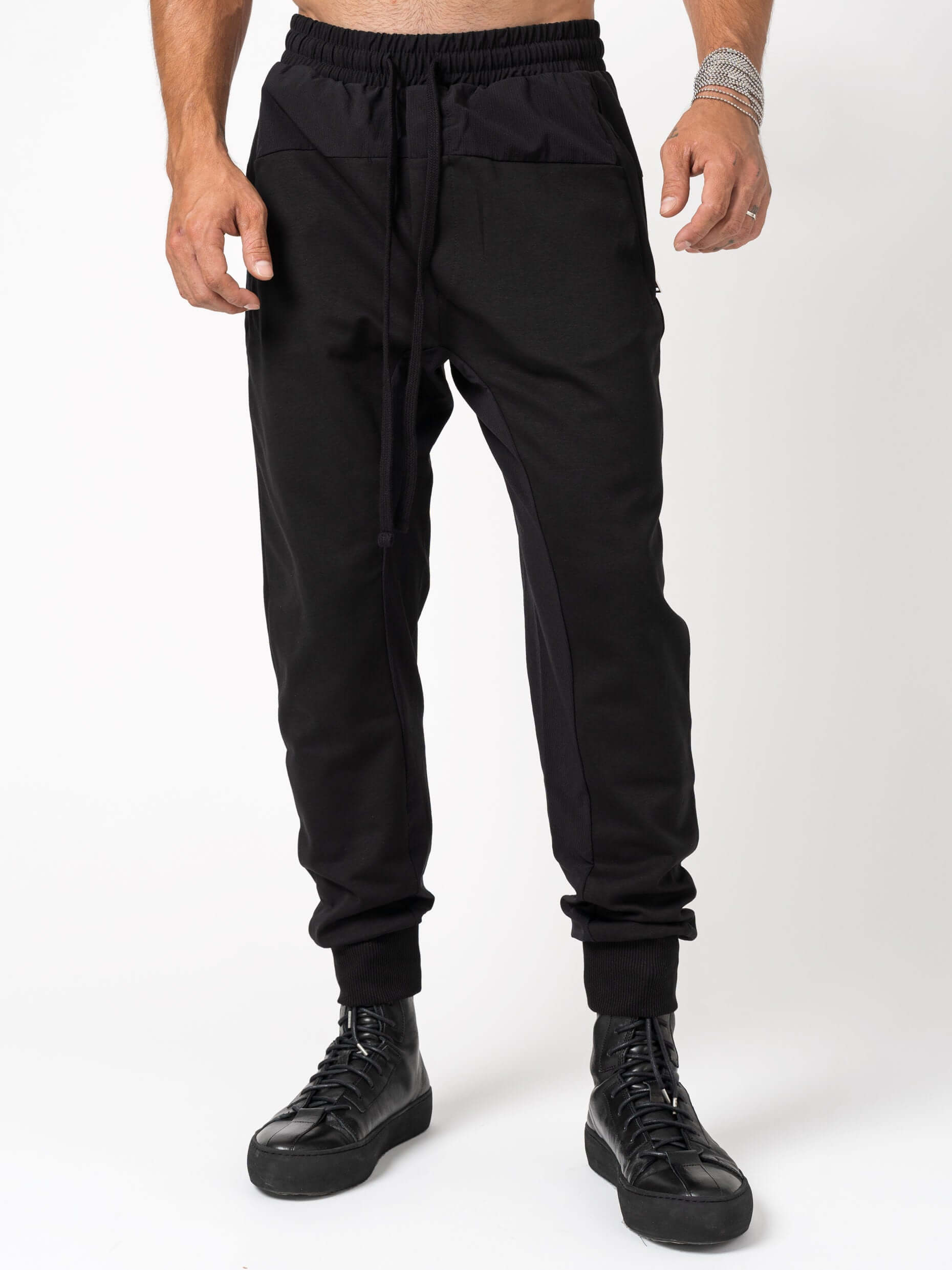 Matmix drop crotch trousers