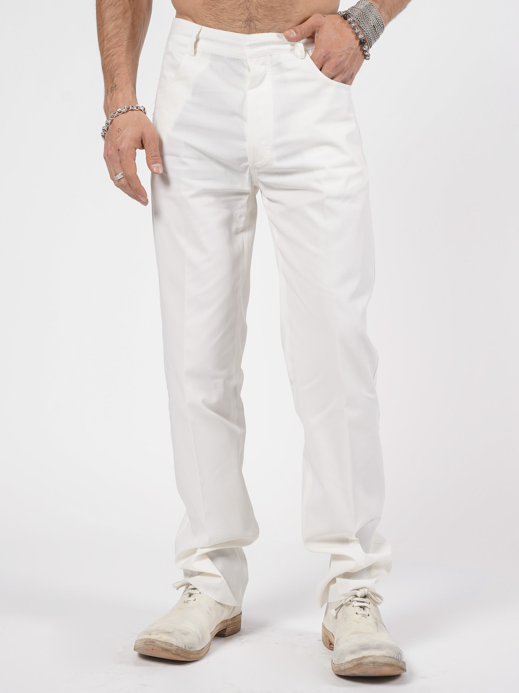 Relaxed Cotton Trousers - INN7