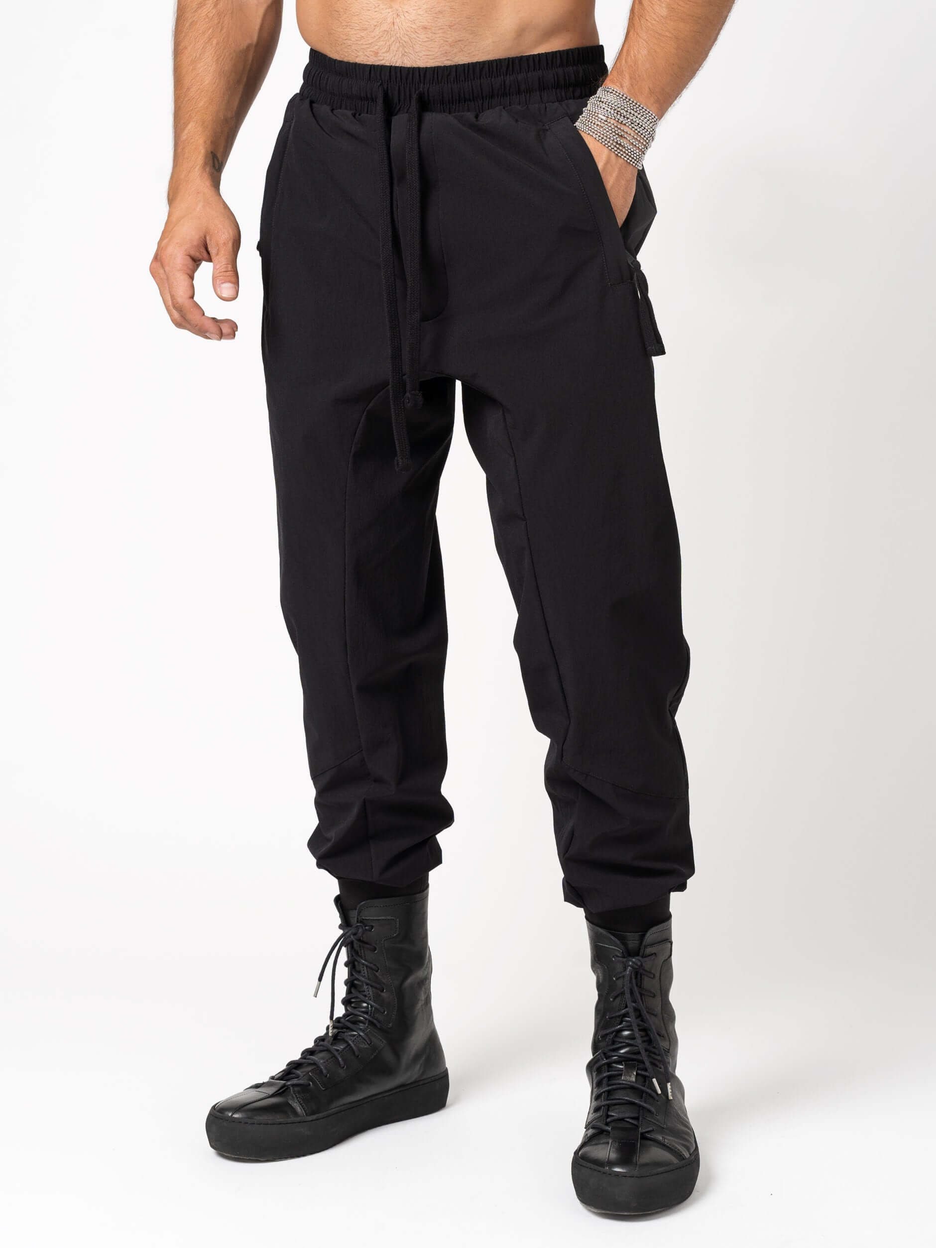 Drop crotch trousers