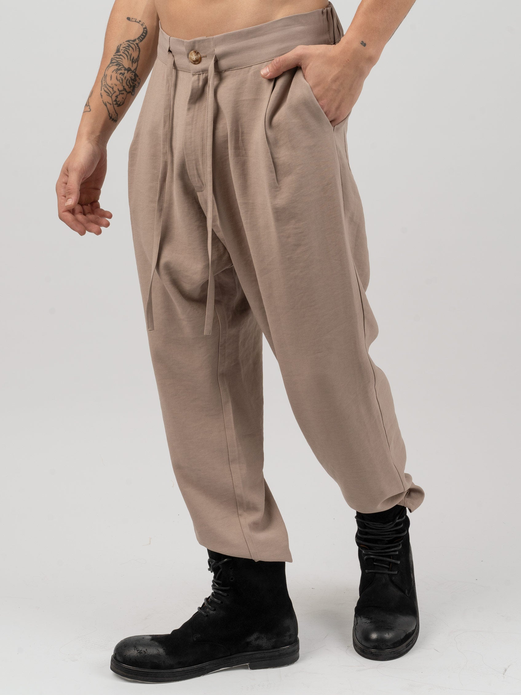 Drawstring Tapered Trousers - INN7