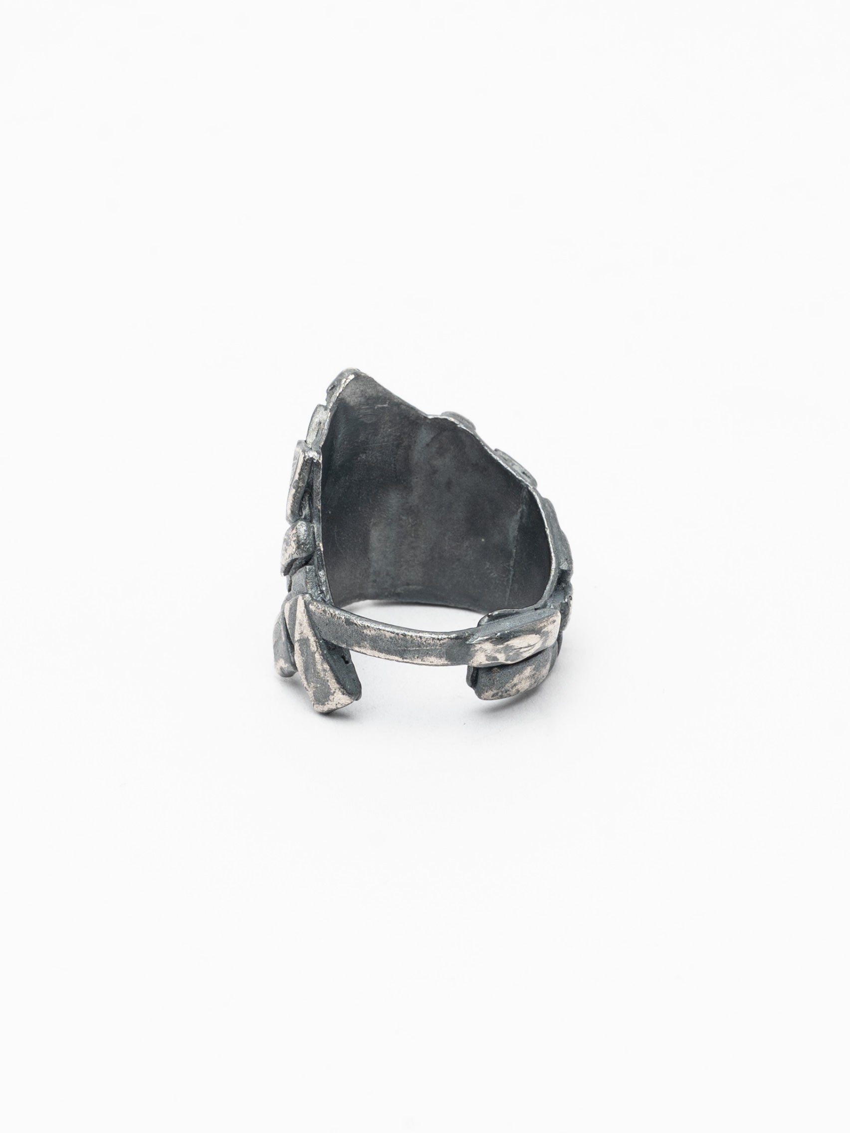 Silver Fragmented Texture Ring