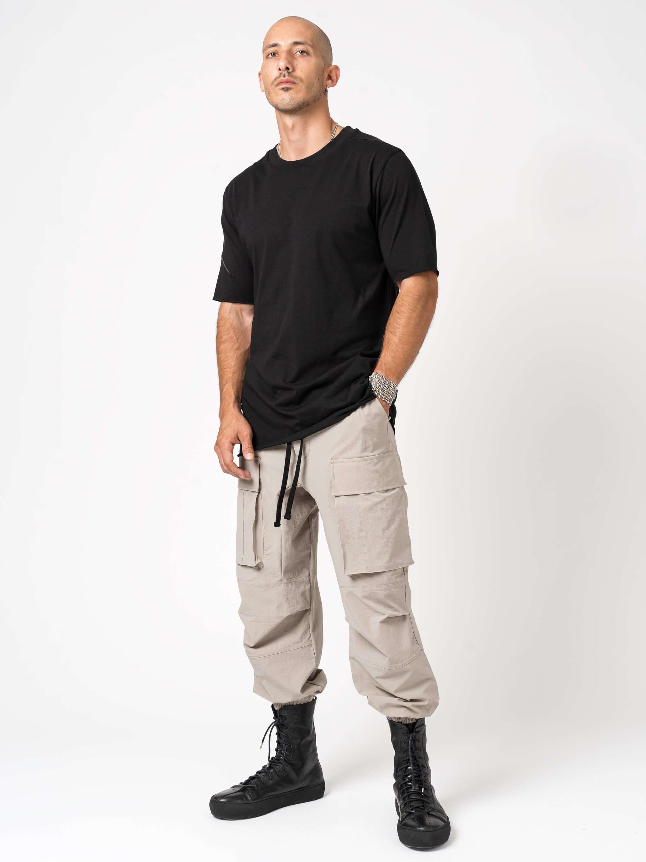 Wide fit cargo trousers