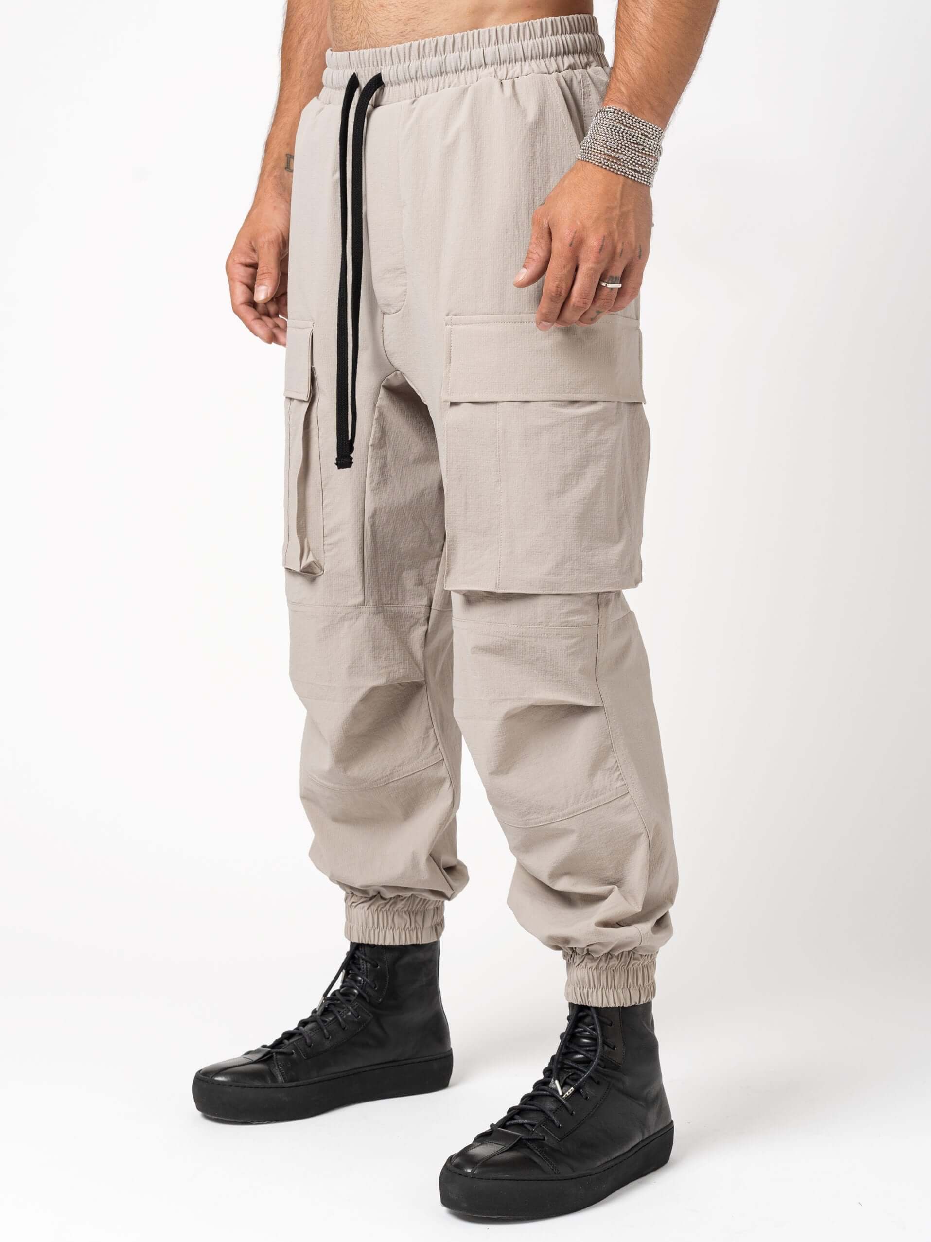 Wide fit cargo trousers