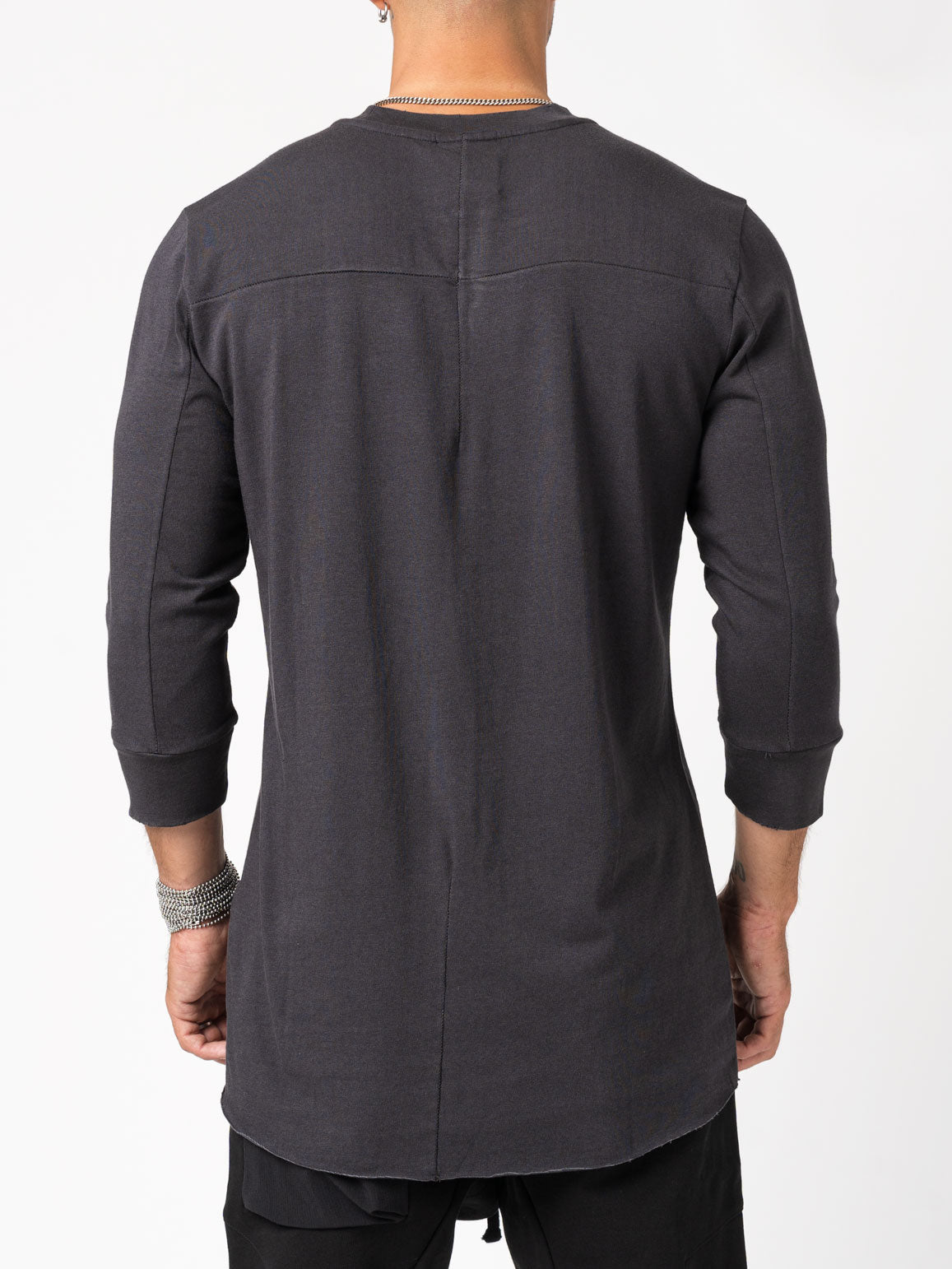 Raw cut hem T shirt