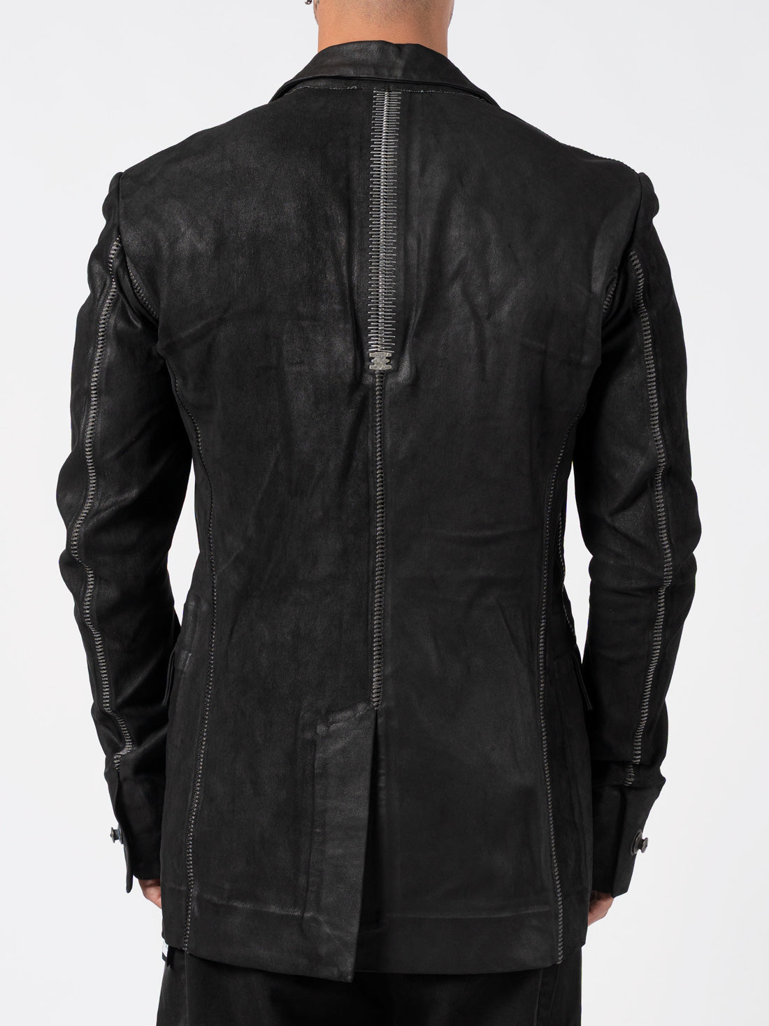 Pionnier Stretch Leather Blazer