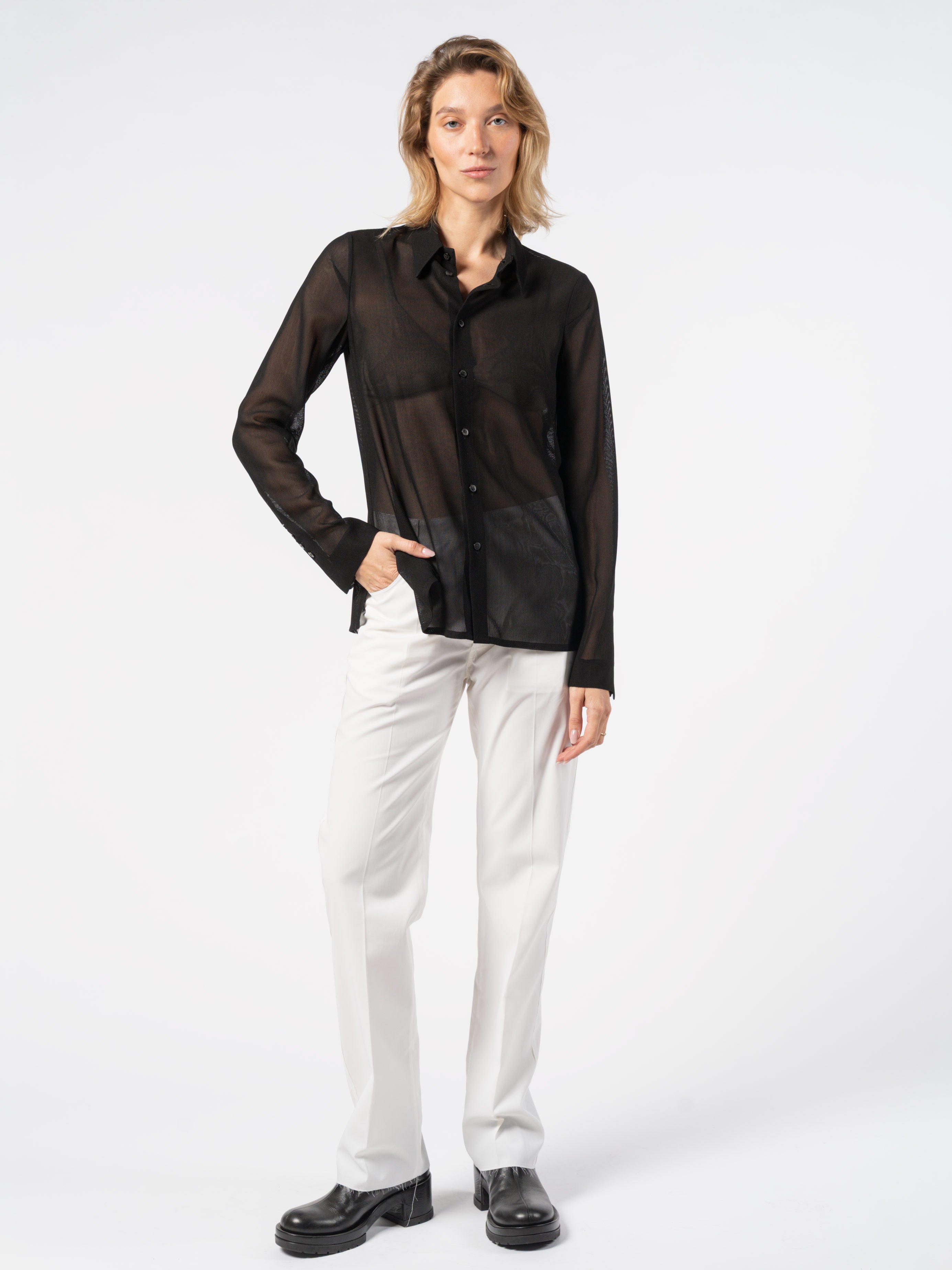 Sheer Textured Shirt - INN7