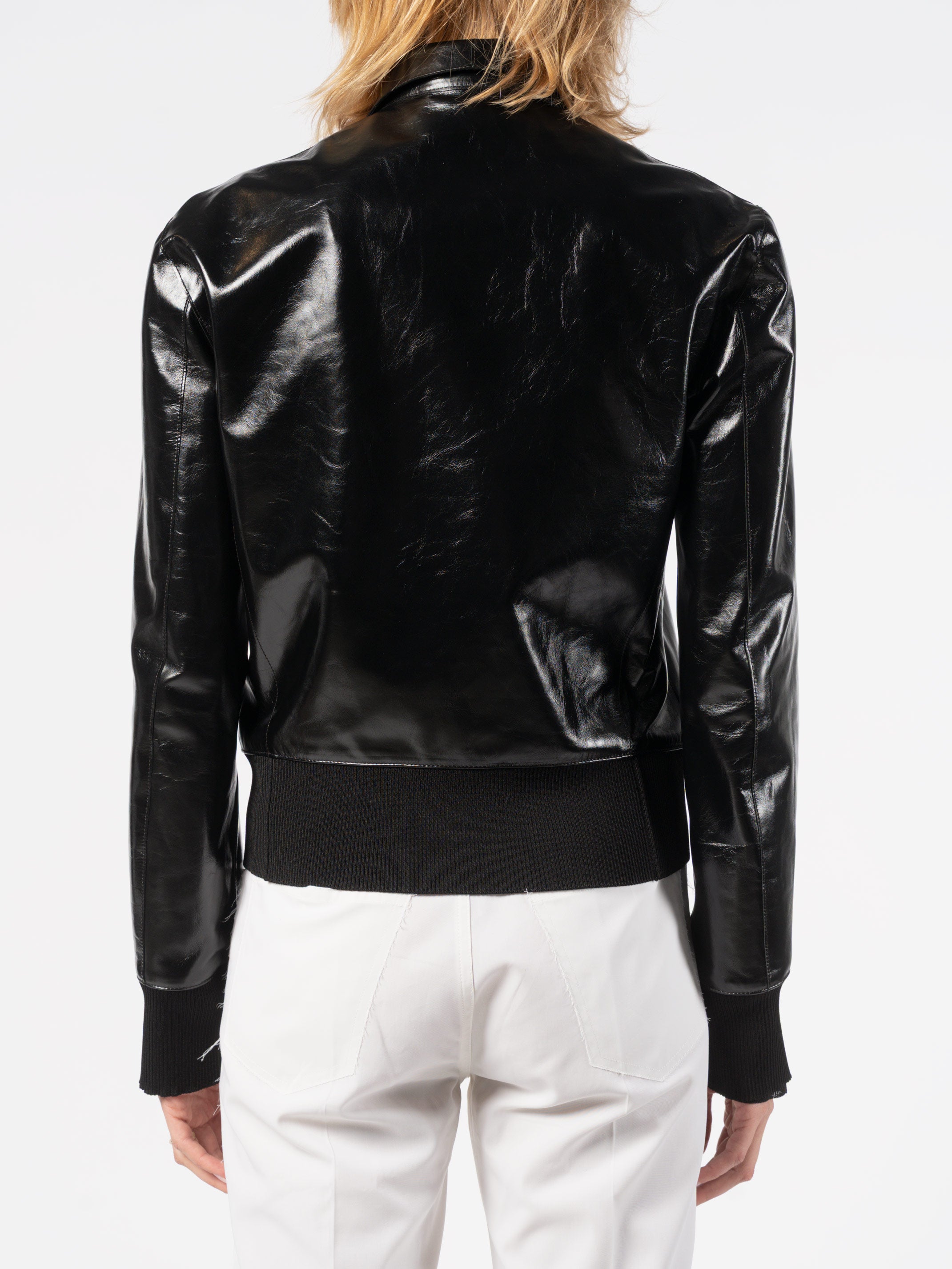 Glossed Leather Zip Jacket - INN7