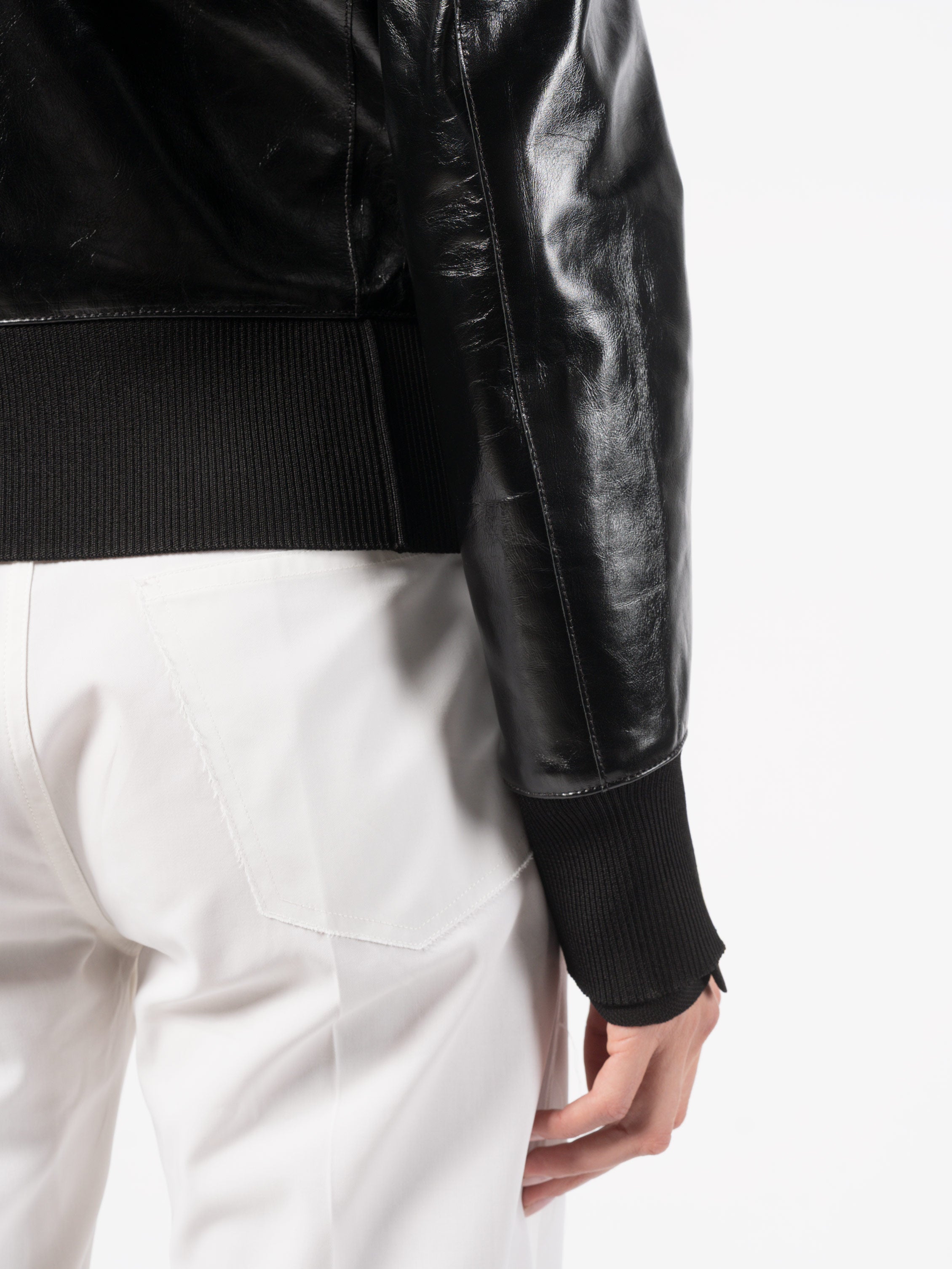 Glossed Leather Zip Jacket - INN7