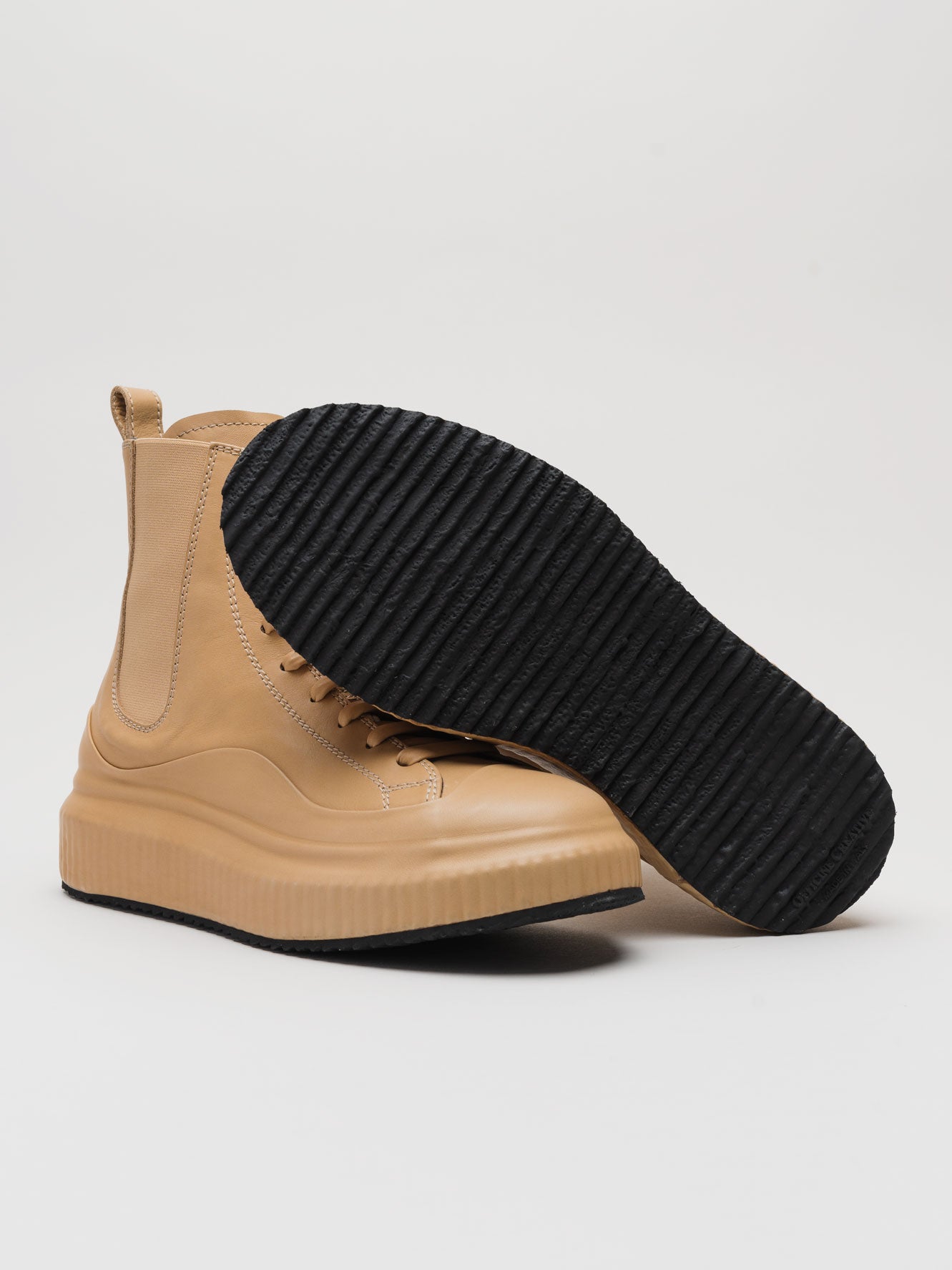 Leather High-Top Platform Boot - INN7