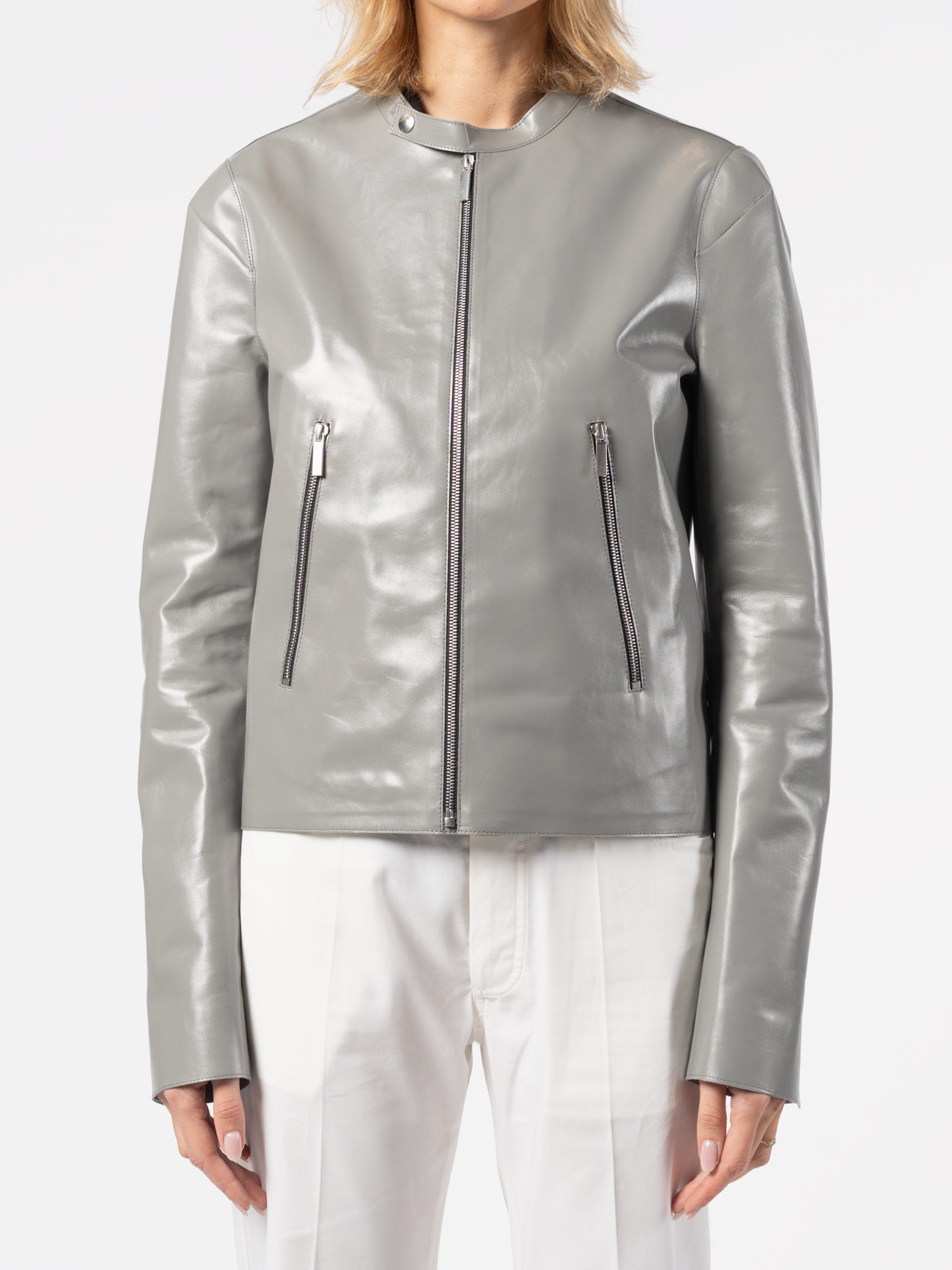 Zip Leather Jacket - INN7