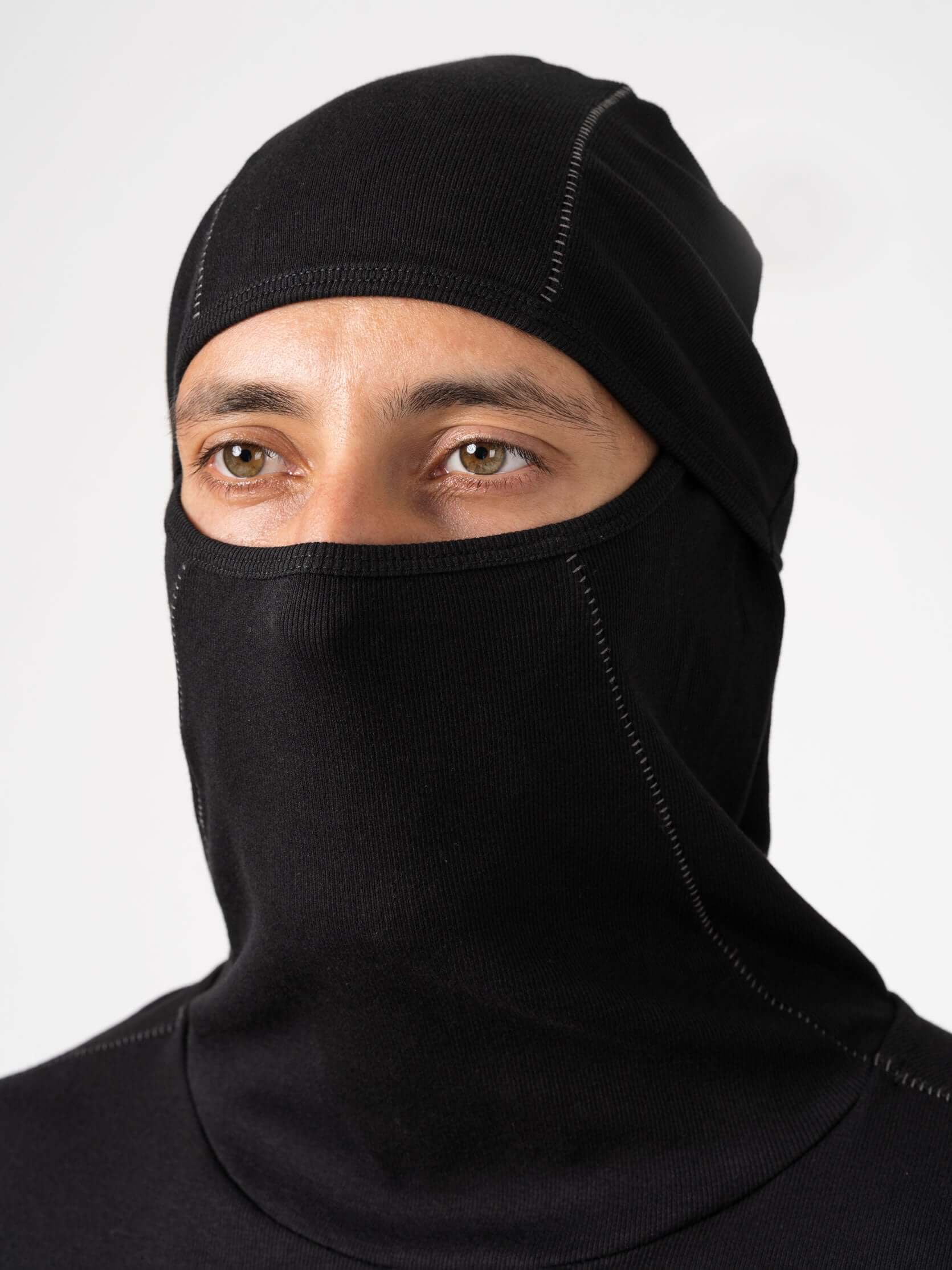 Balaclava hooded T shirt