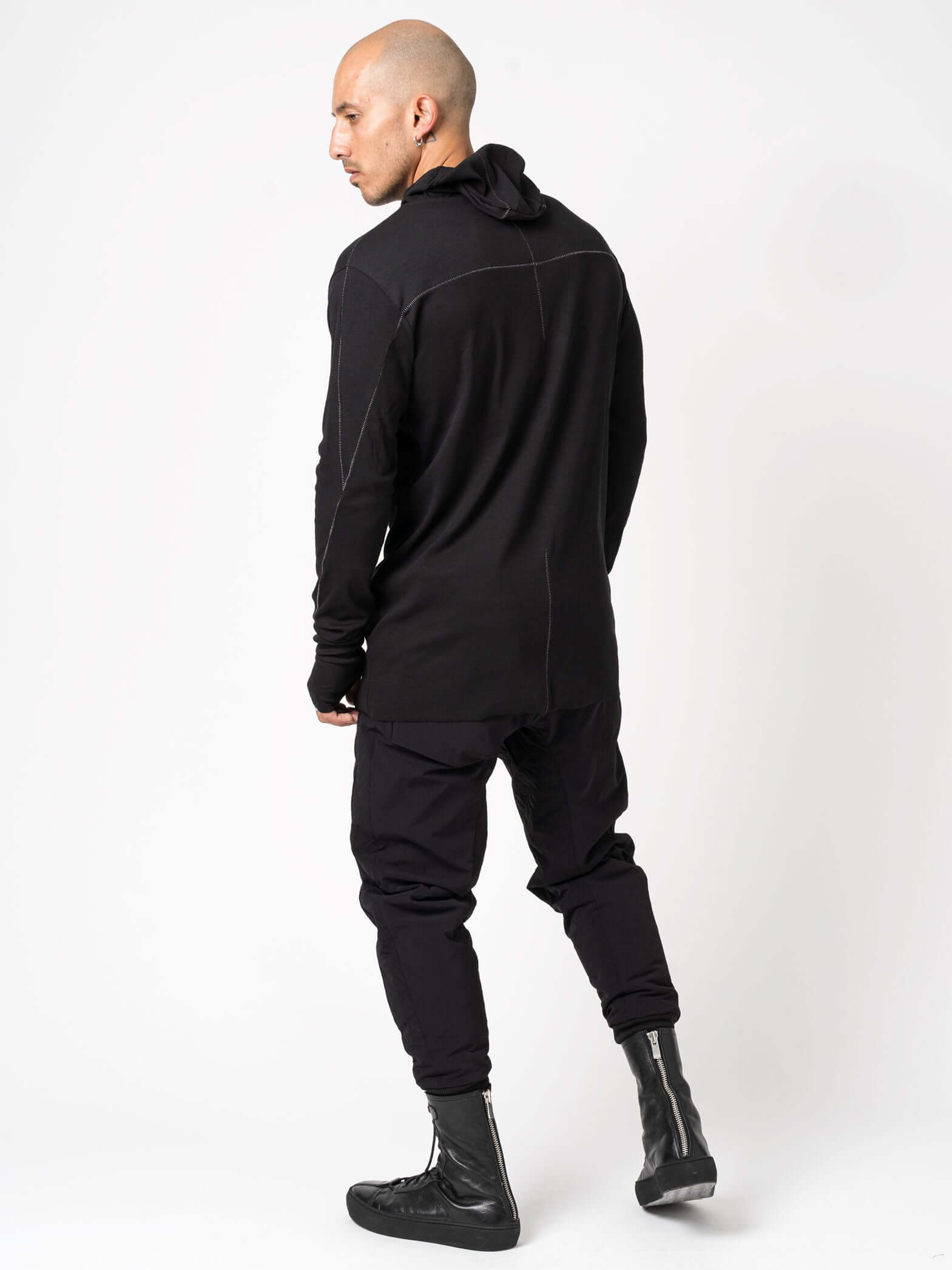 Balaclava hooded T shirt