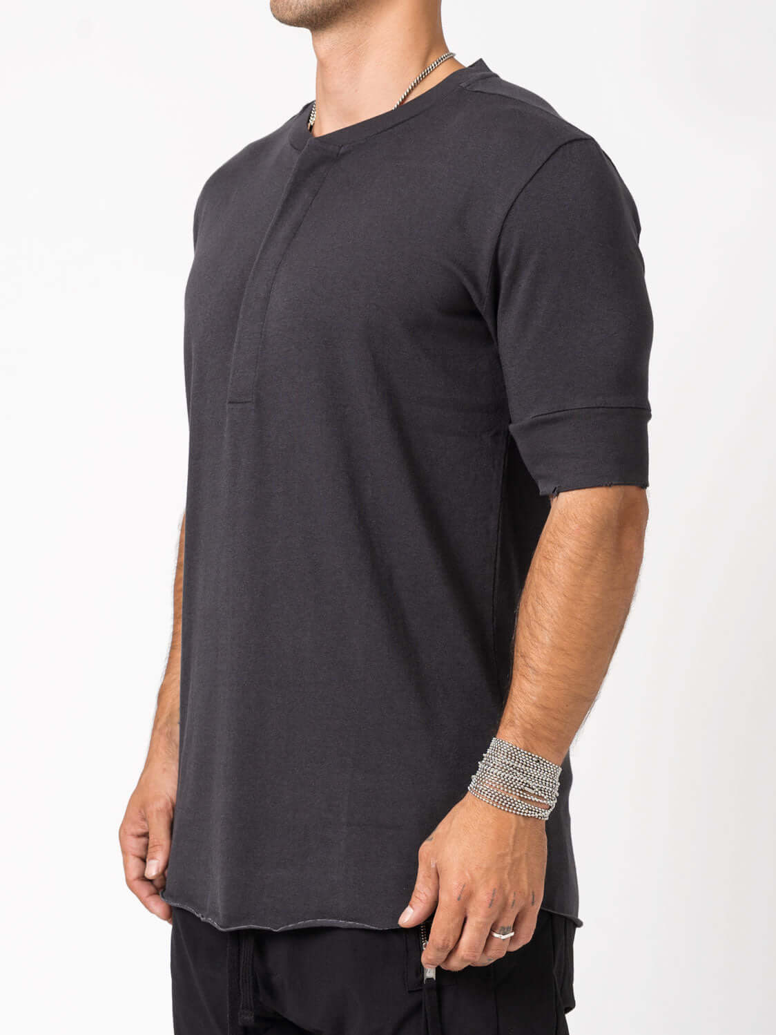 Stand up collar T shirt