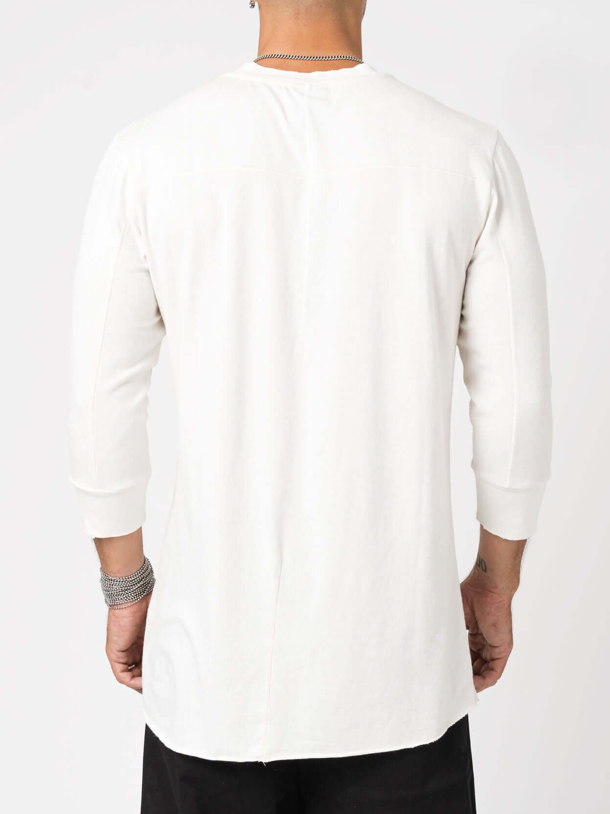 Raw cut hem T shirt