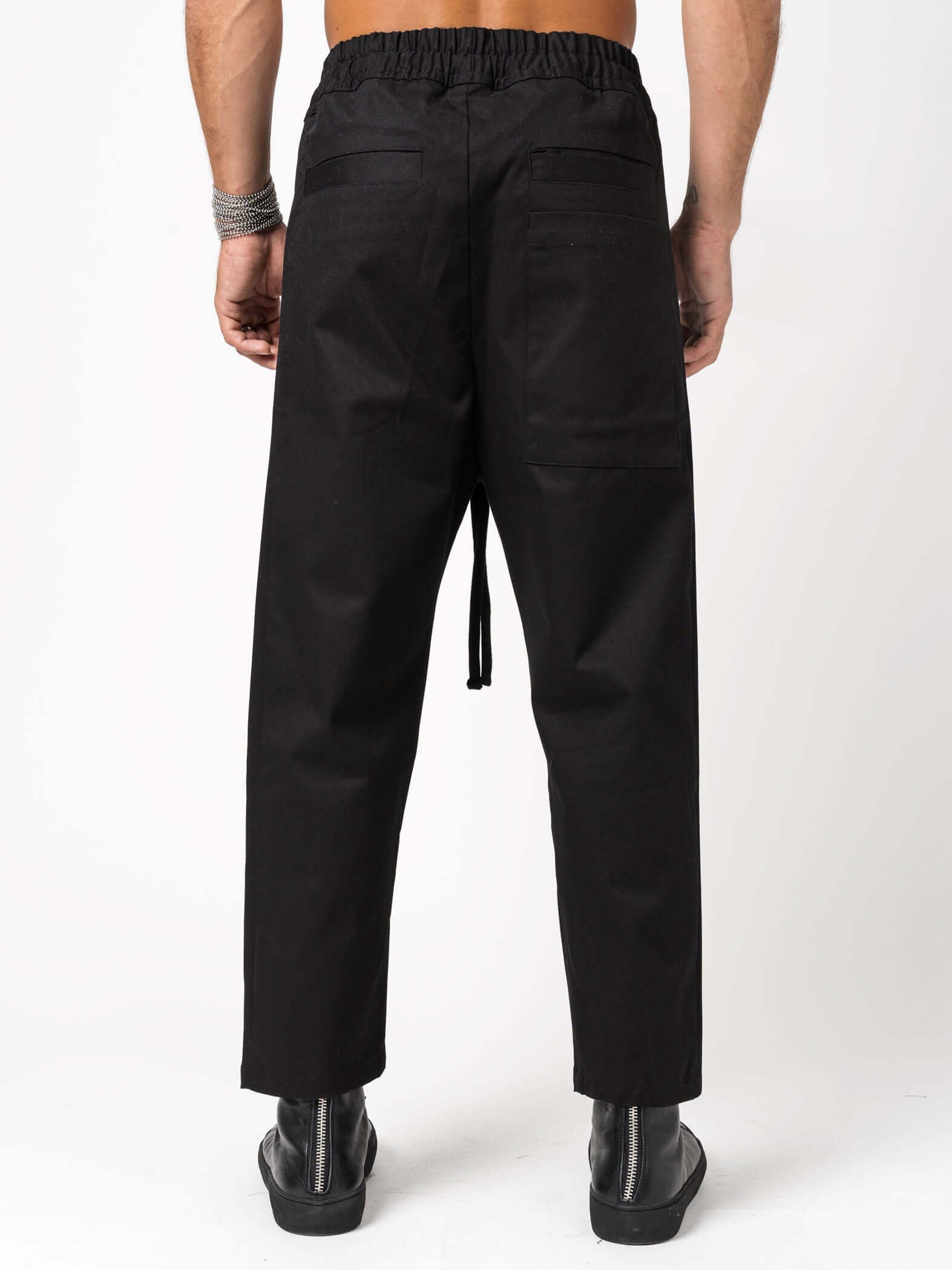 Woven cropped leg trousers