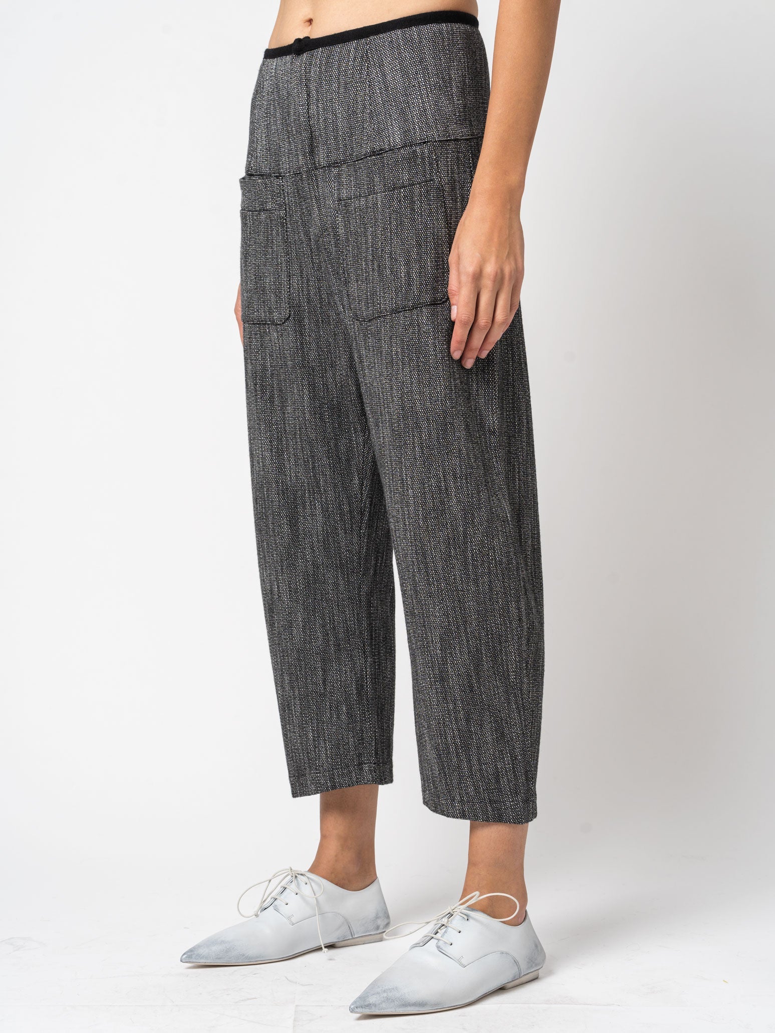 Micro-Patterned Low Crotch Trousers