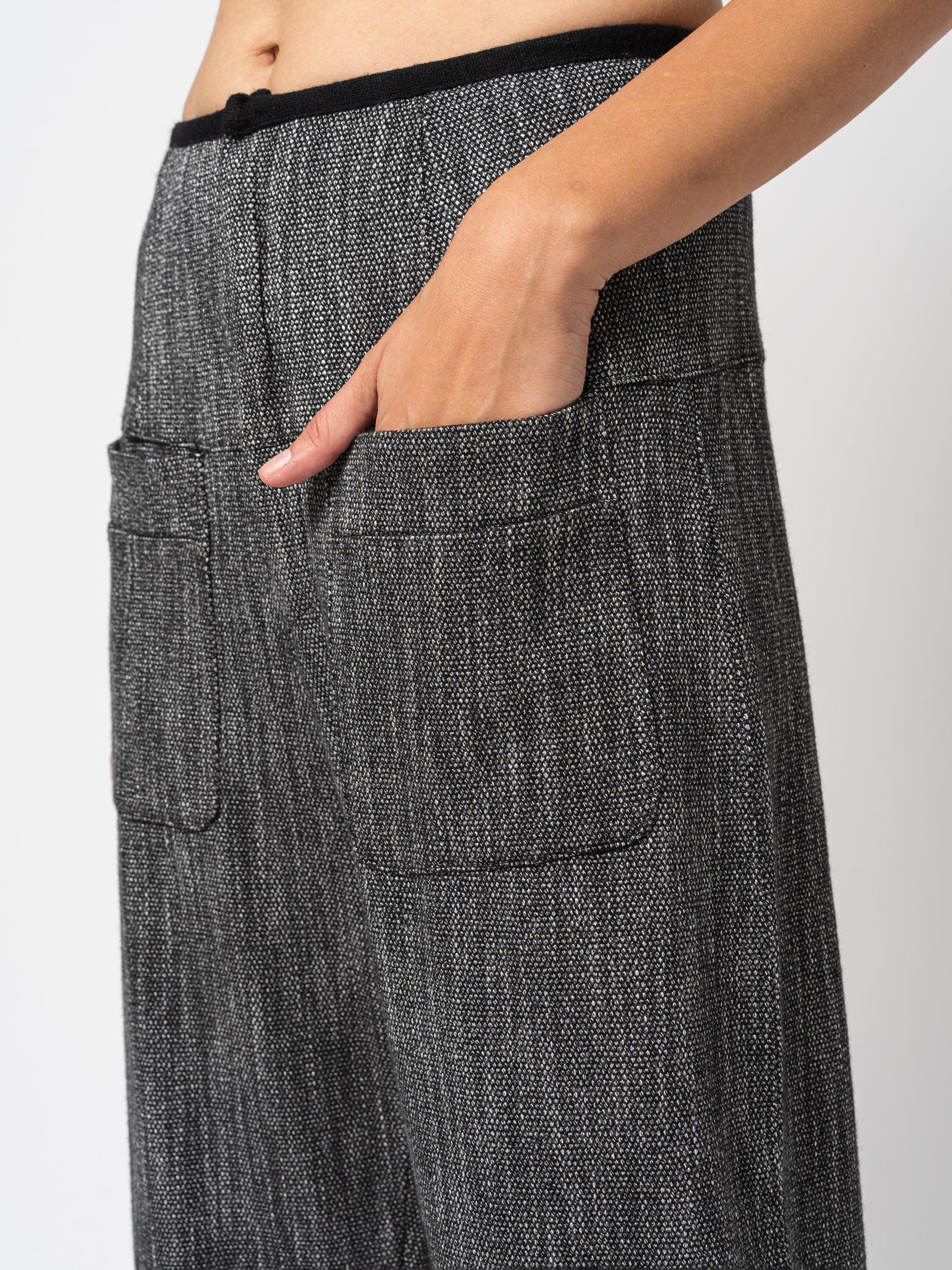 Micro-Patterned Low Crotch Trousers