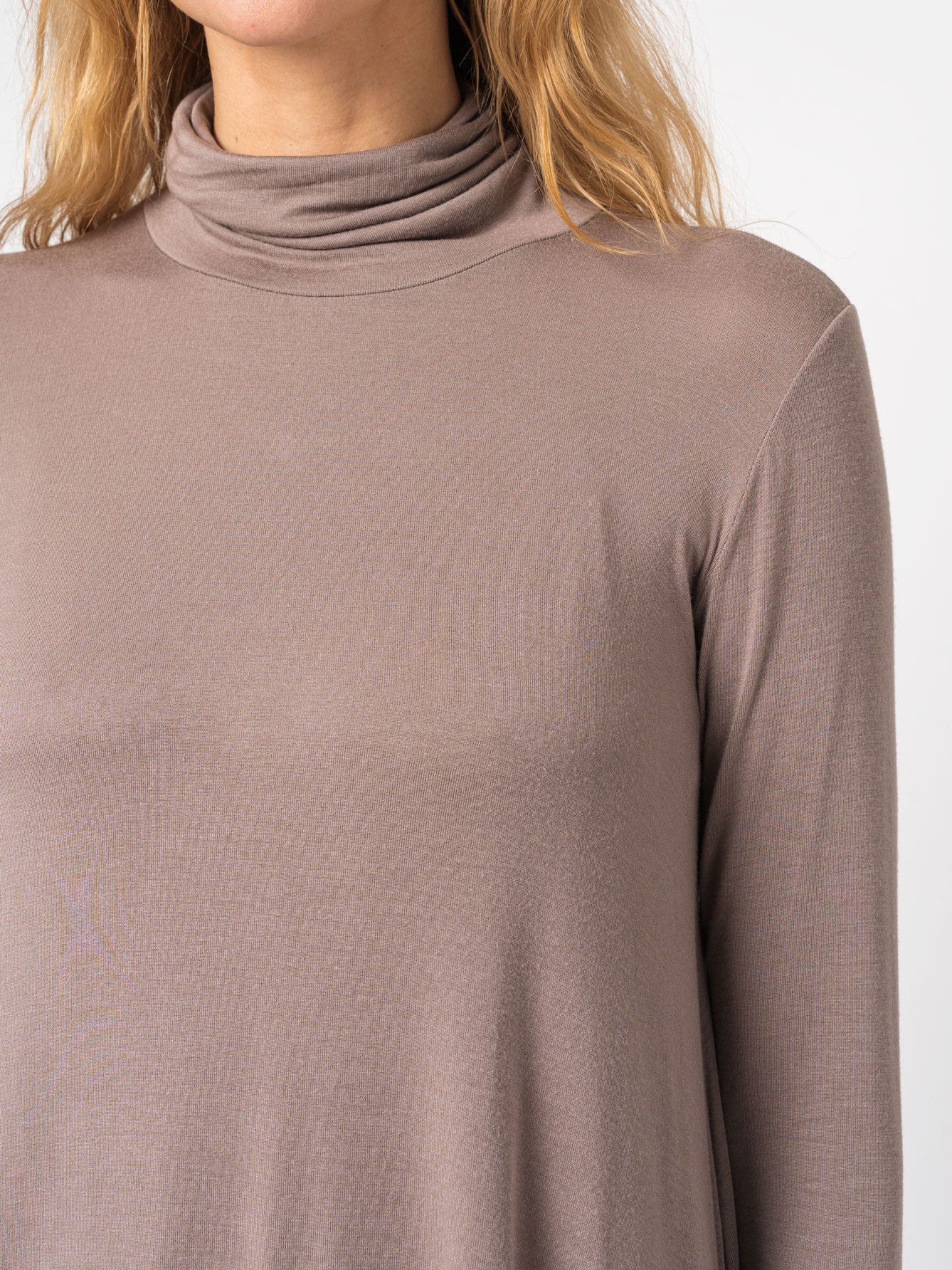 Flared Turtleneck Shirt