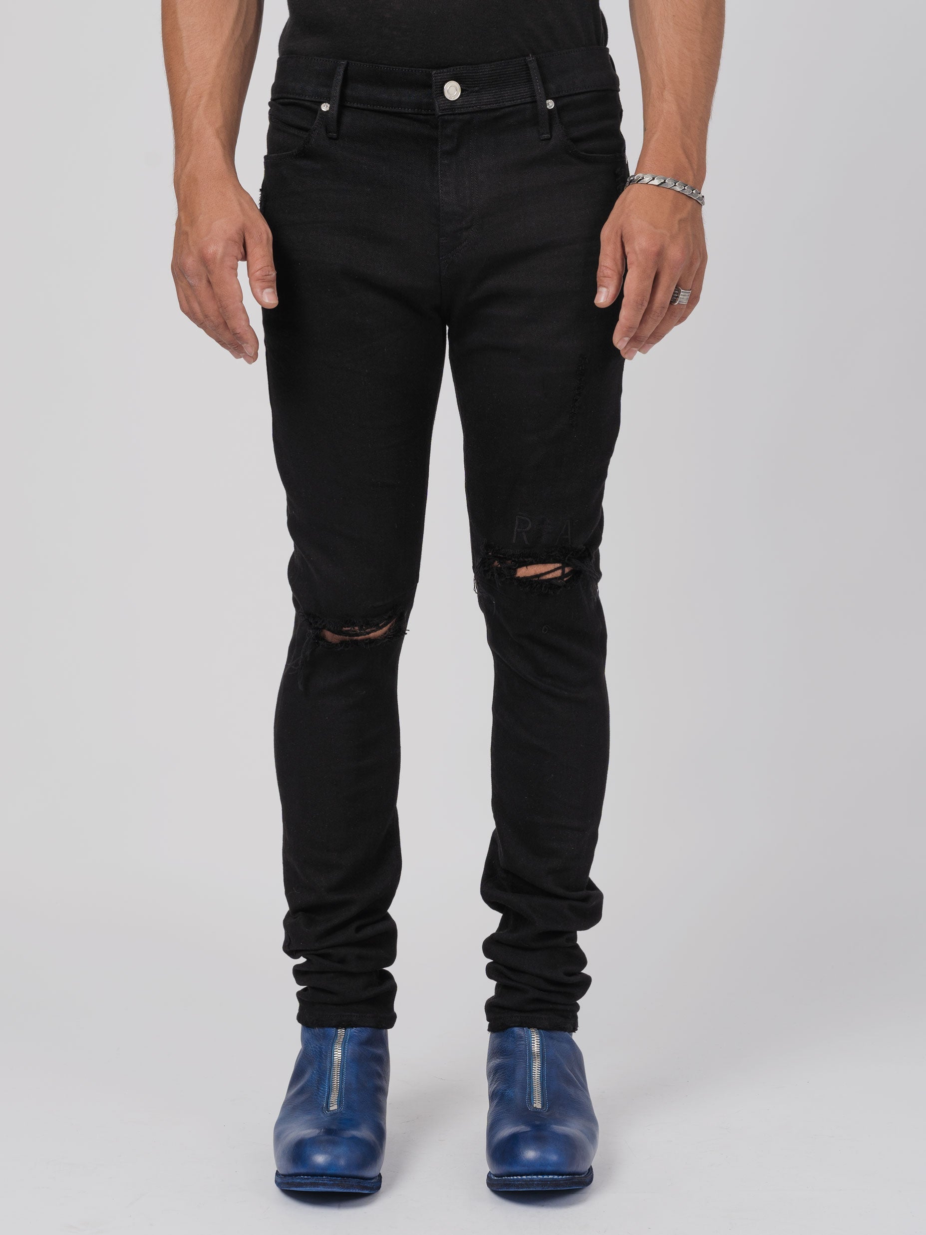 Distressed Skinny Stretch Denim Jeans - INN7