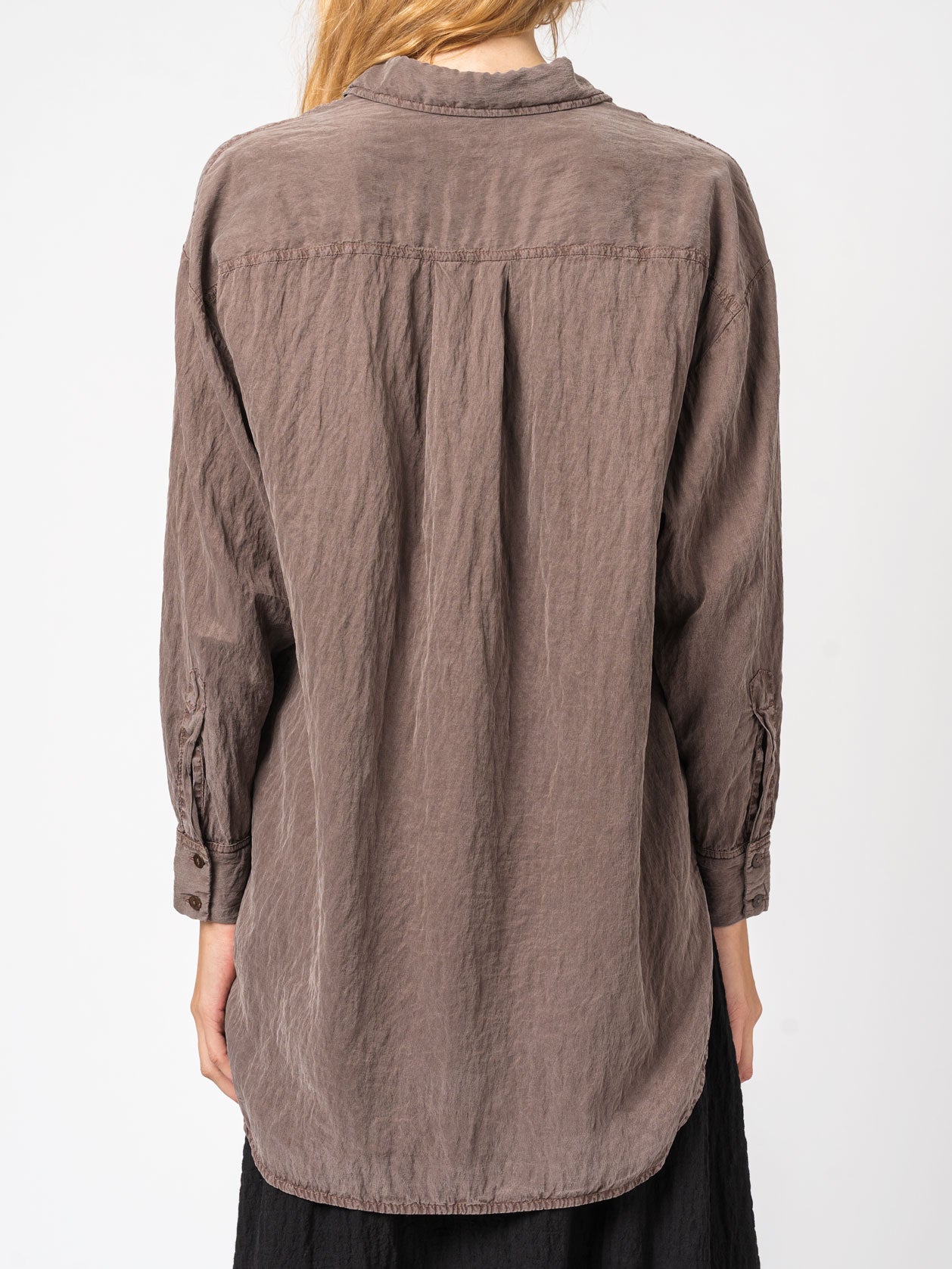 Silk Blend Overshirt with Pocket