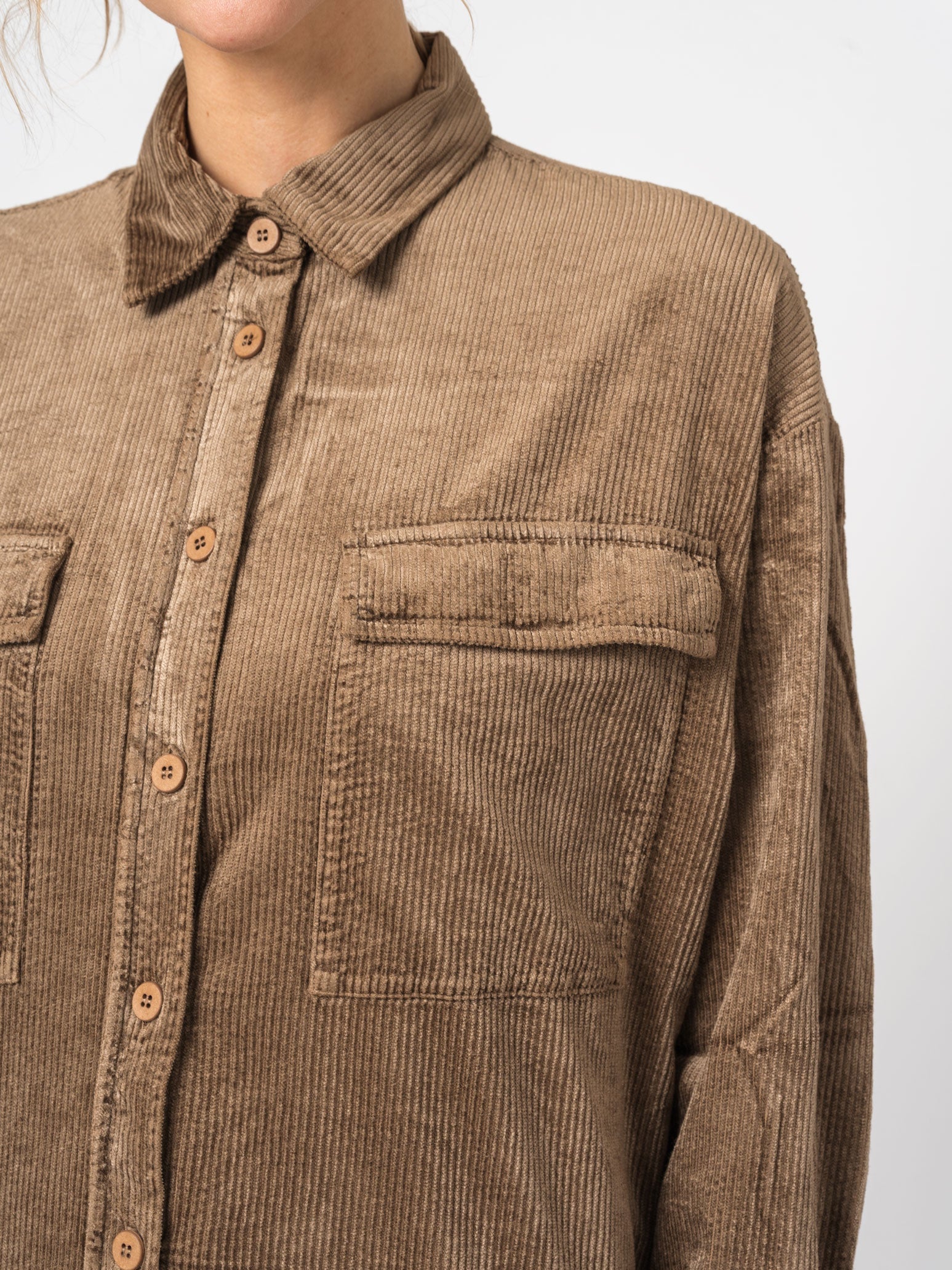 Corduroy long shirt