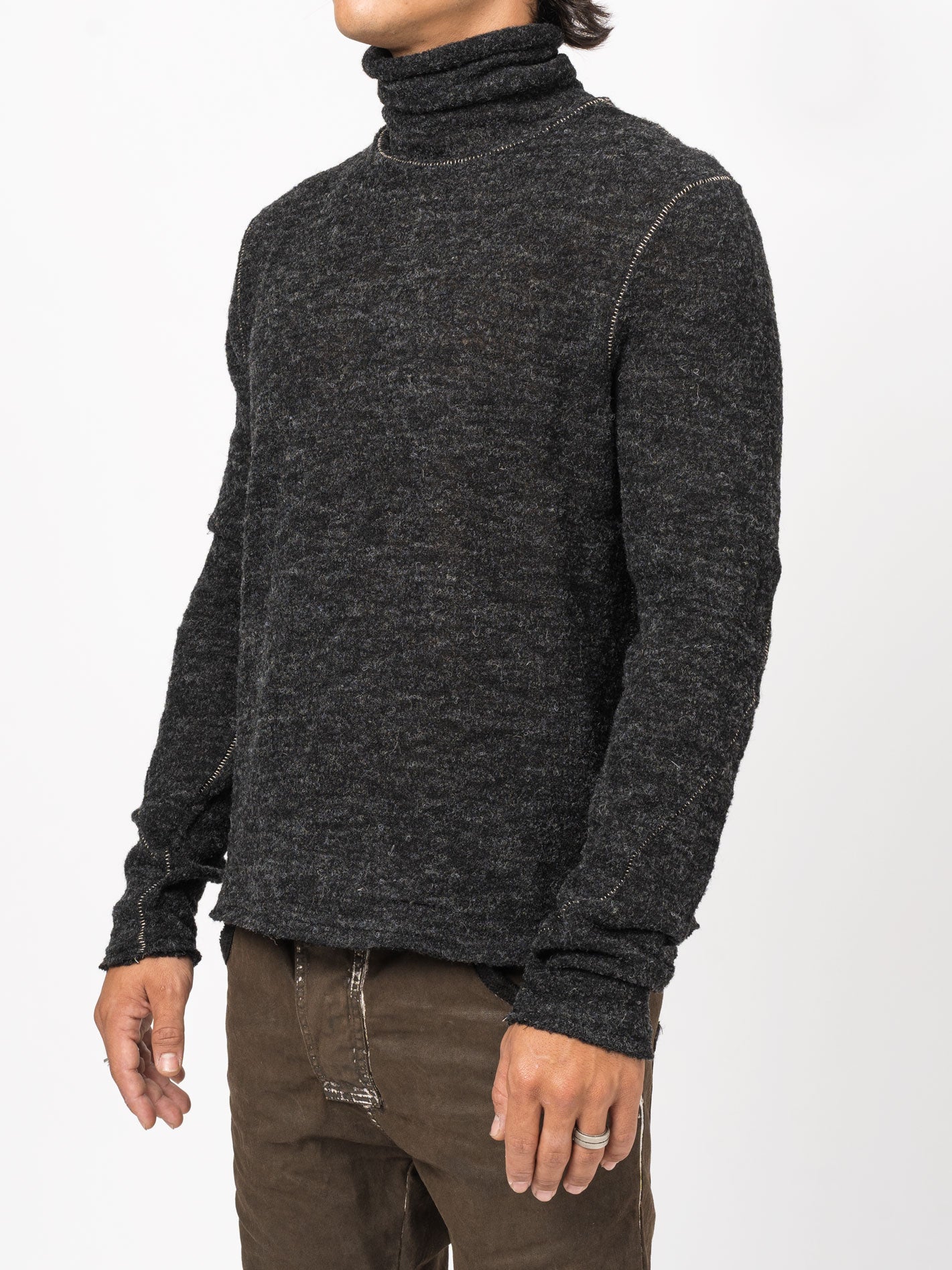 Textured Wool Turtleneck Knit