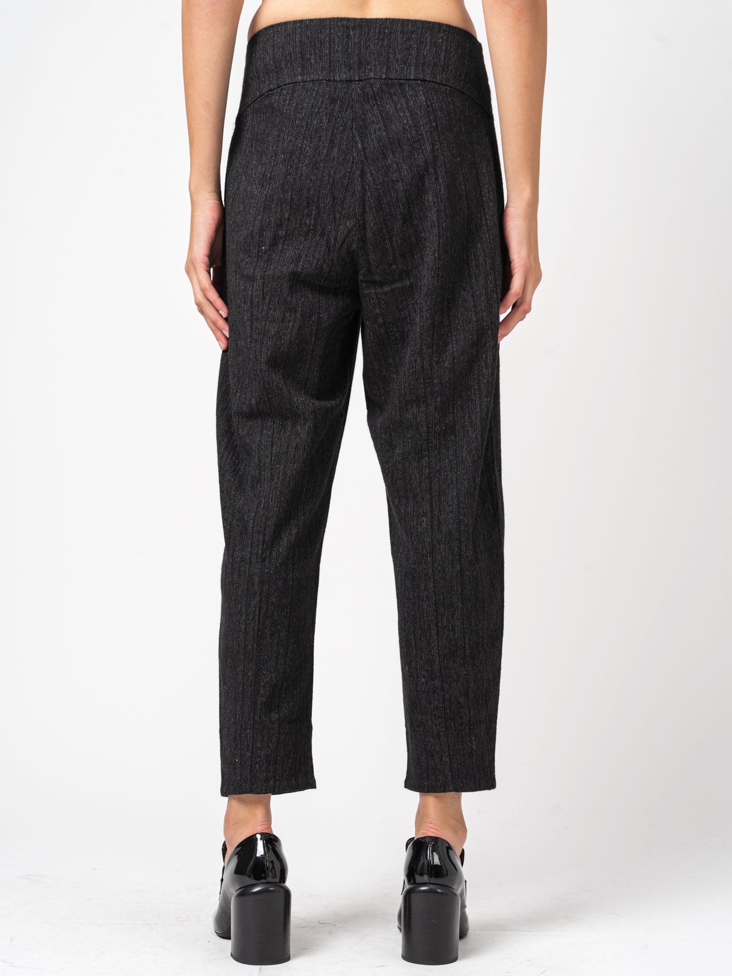 Bombé Shape Striped Trousers