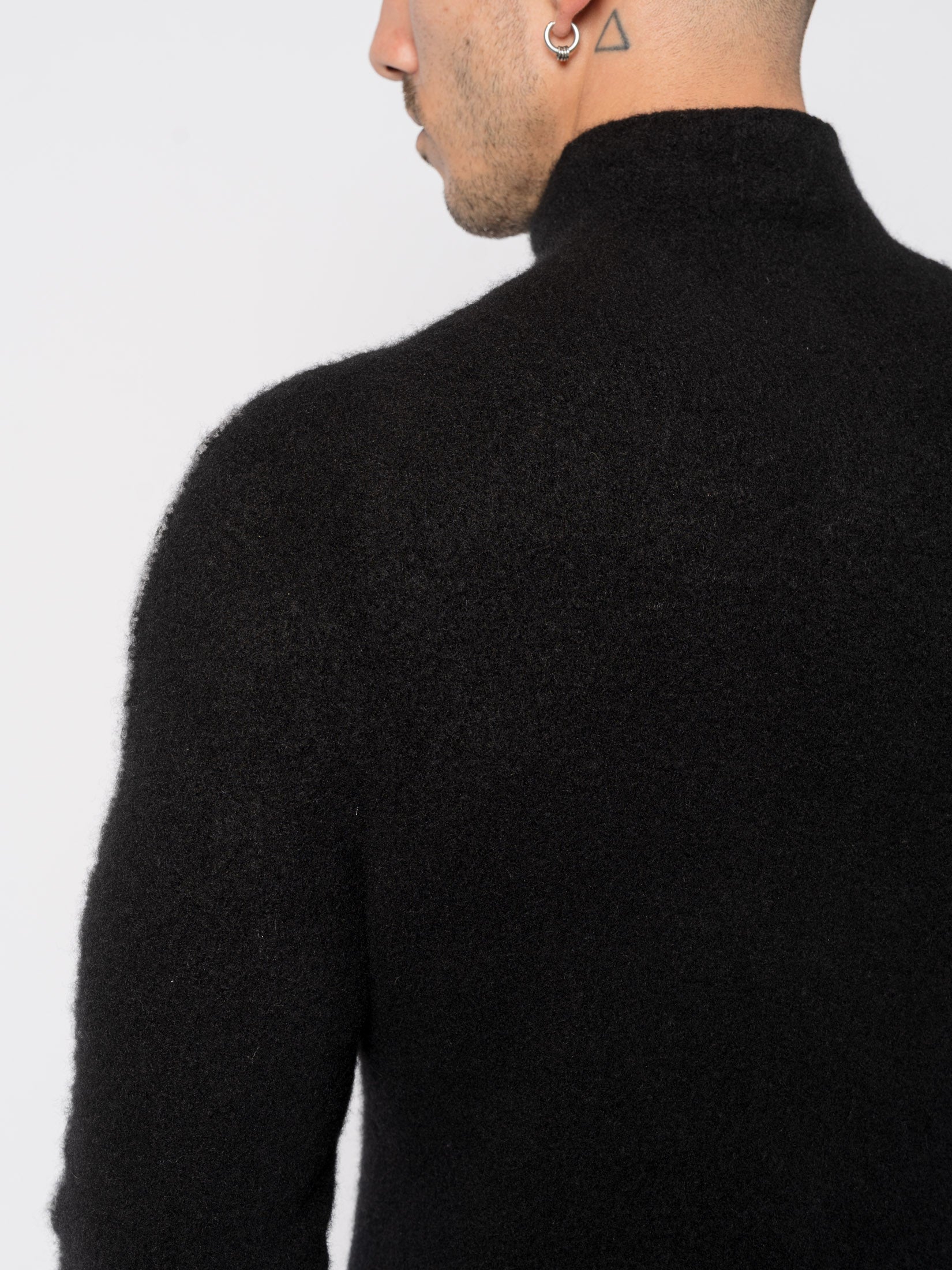 Brushed Cashmere Silk Zip Cardigan