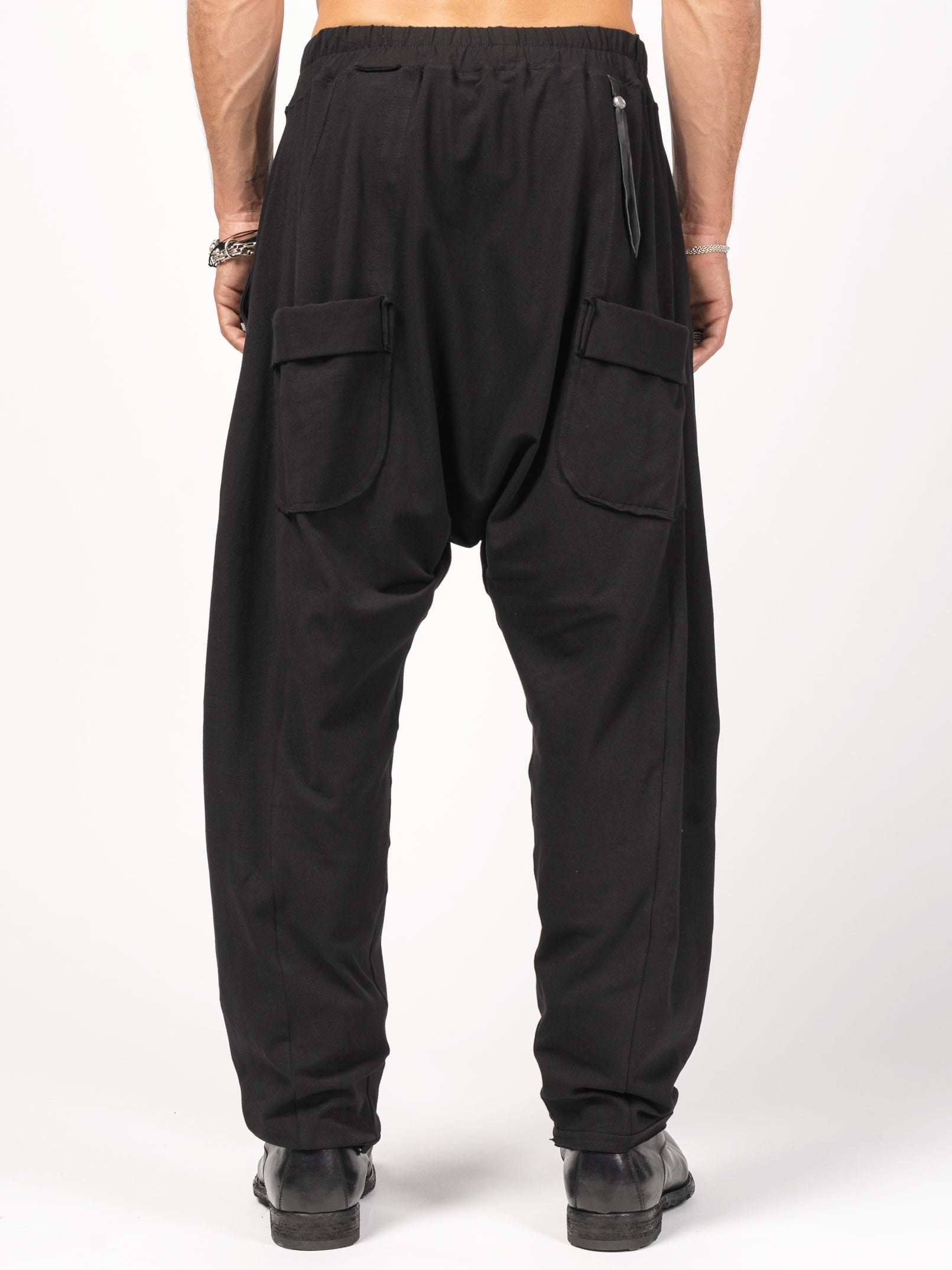 Drop-Crotch Cotton Pants