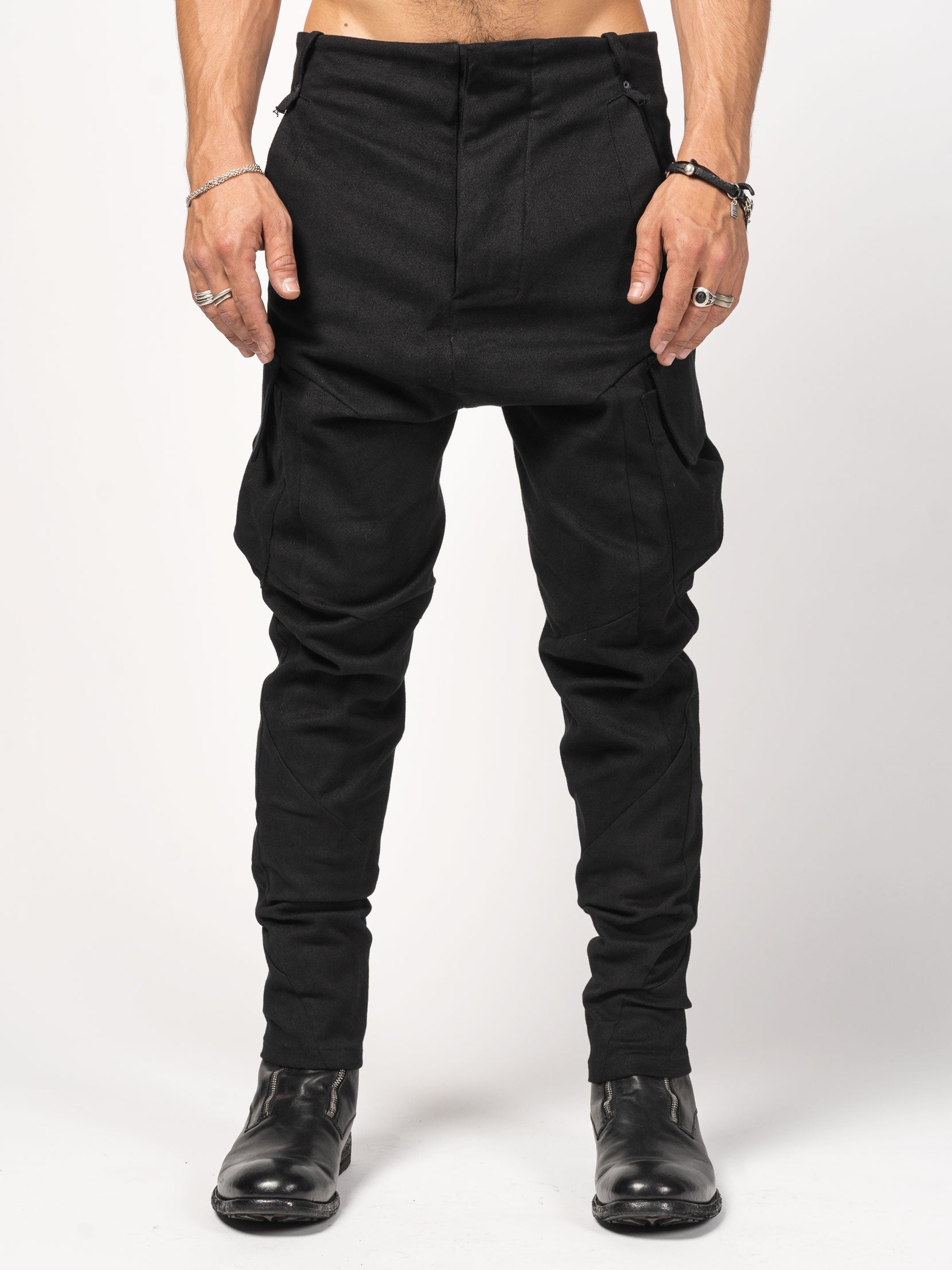 Cargo-Pocket Denim Pants