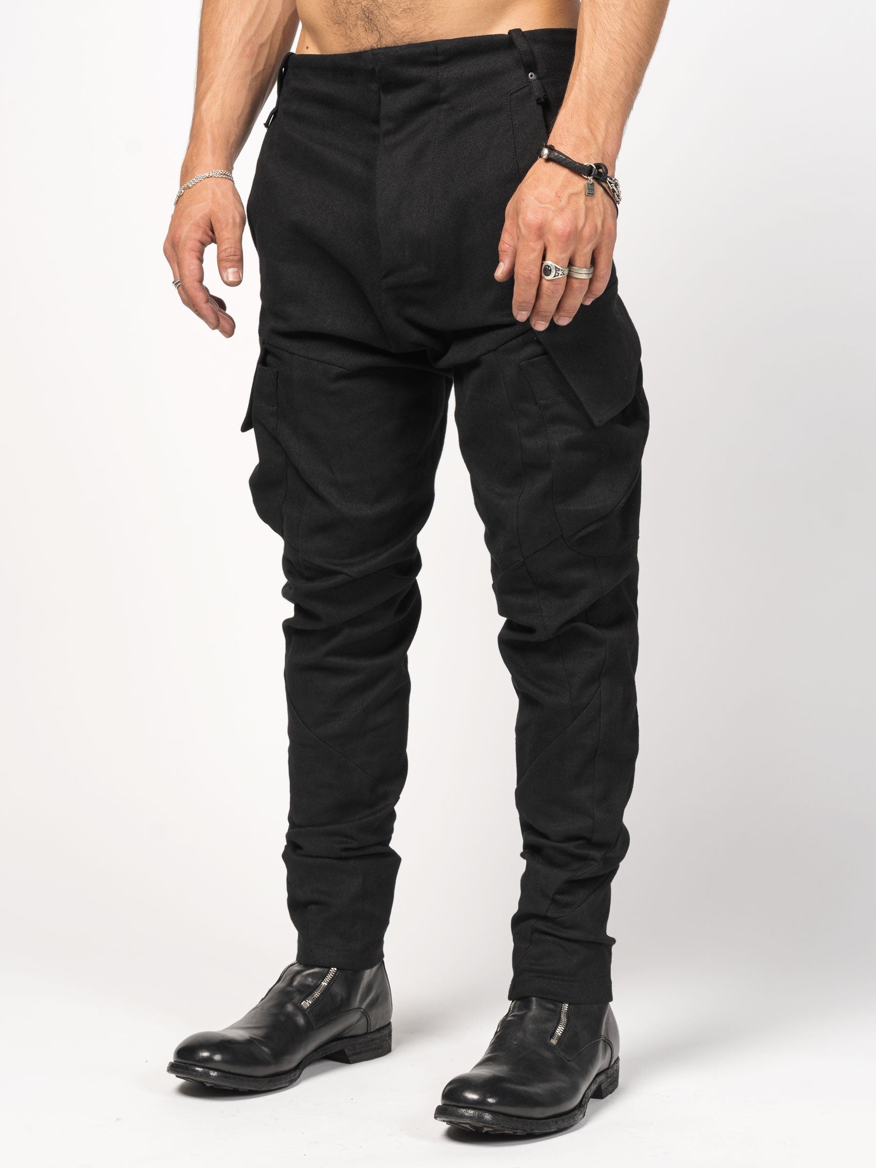 Cargo-Pocket Denim Pants