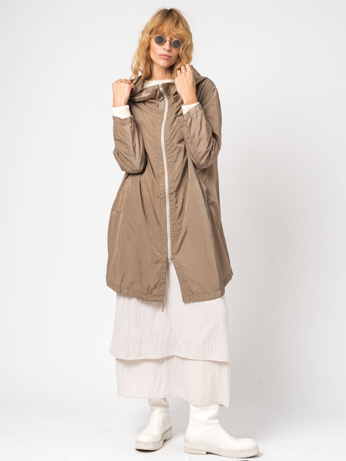 Nylon Hooded Duster