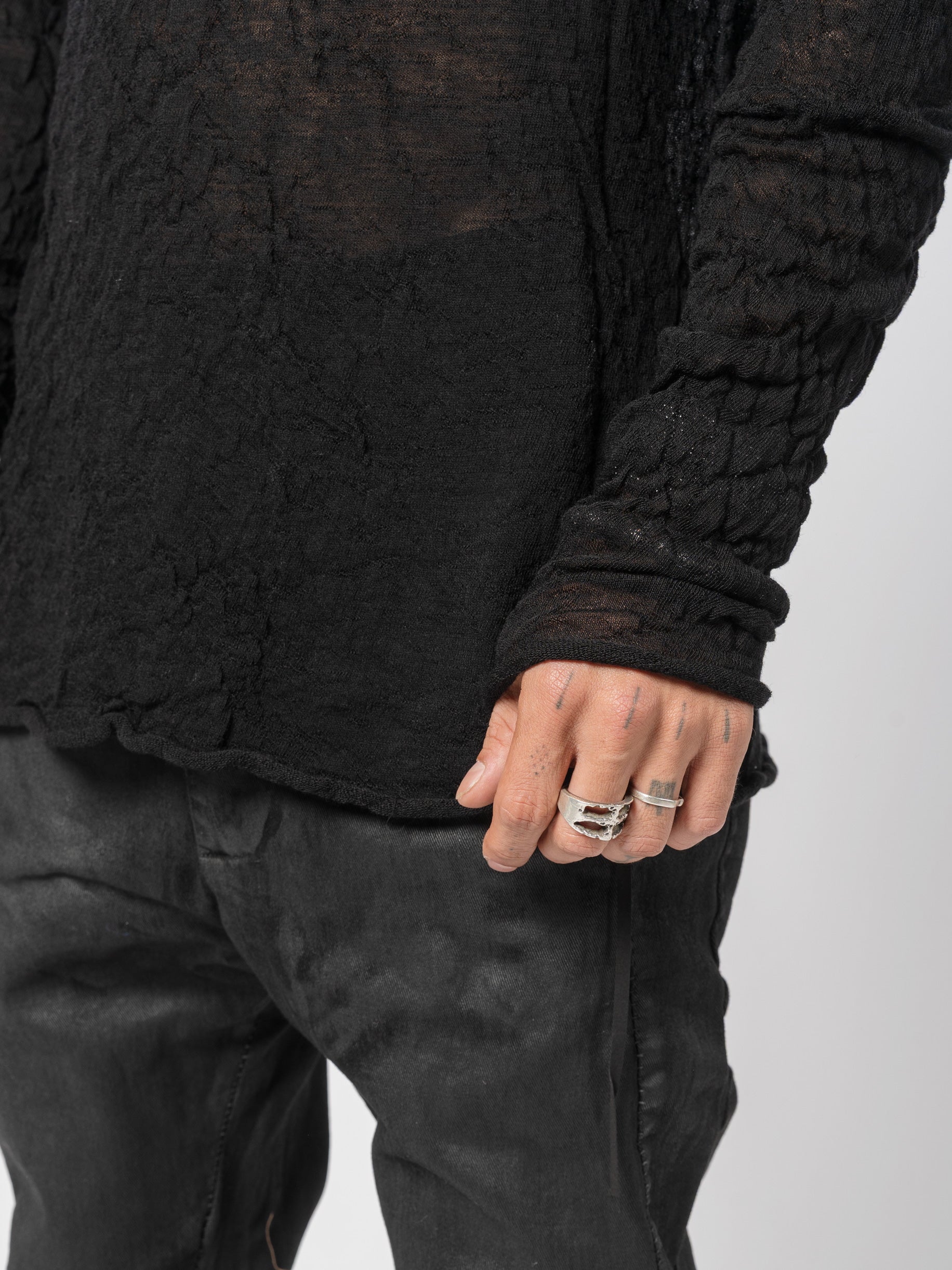 Thin Wool High Neck Knit