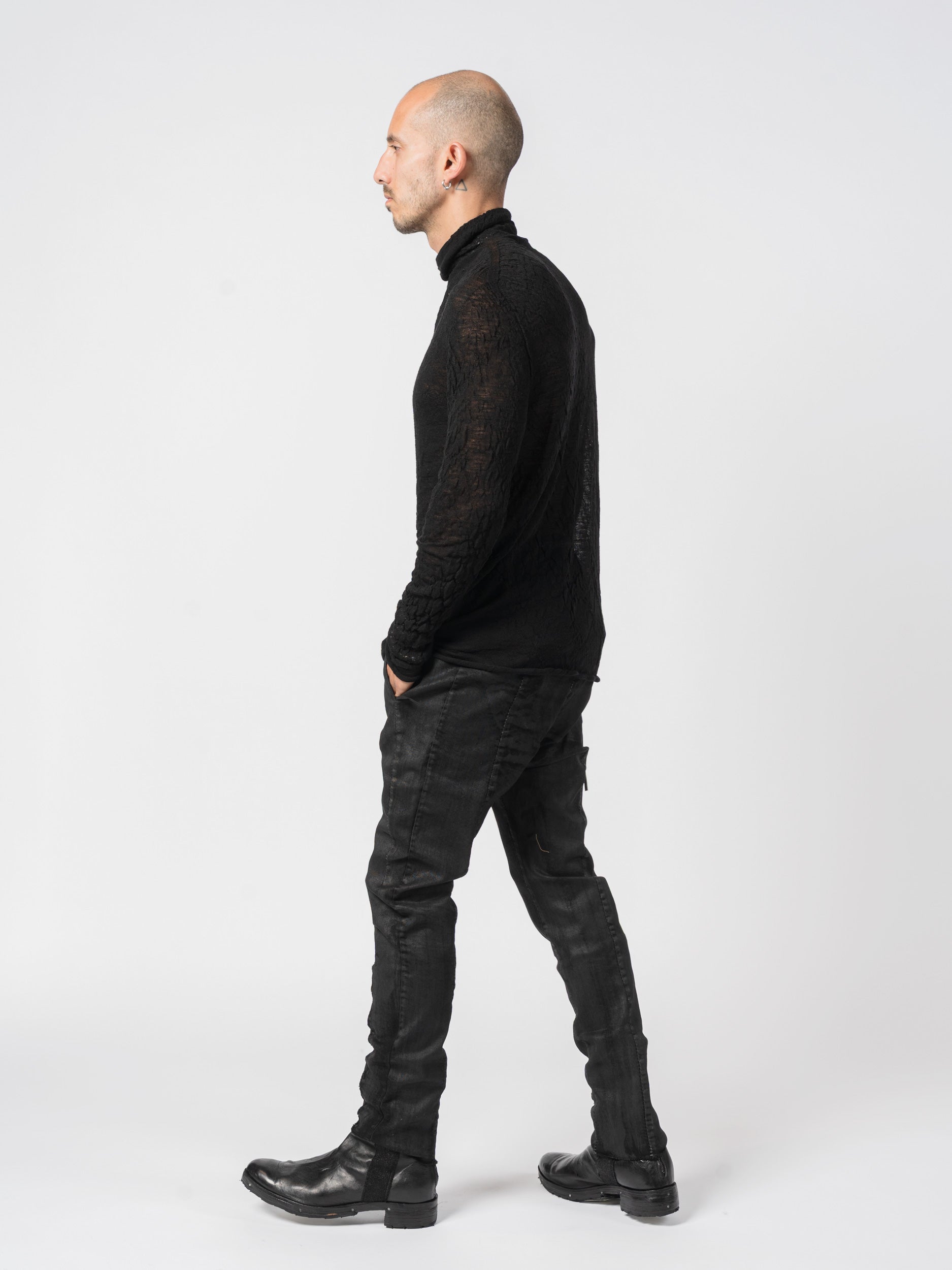 Thin Wool High Neck Knit