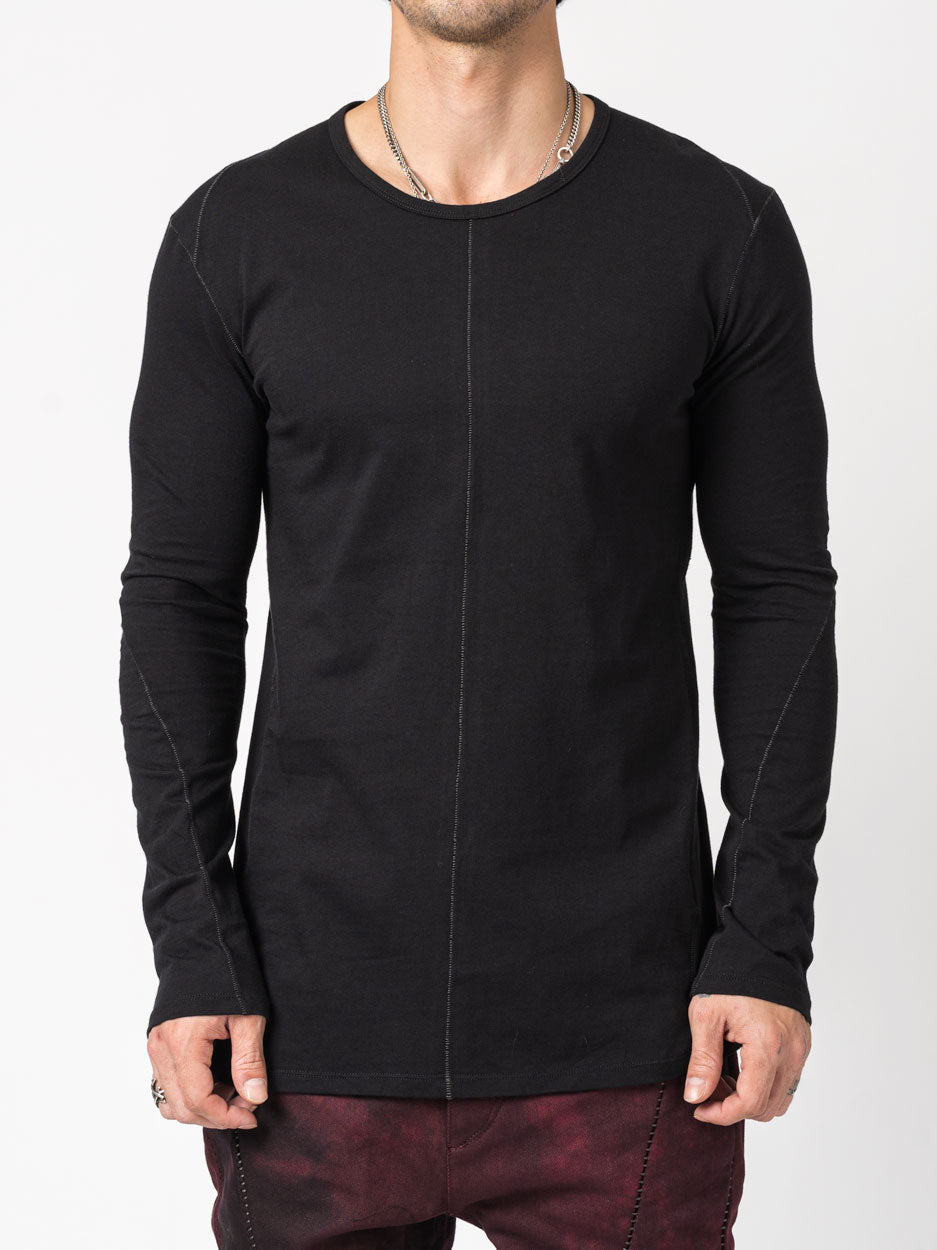 Soft Cotton Jersey Long Sleeve T-Shirt