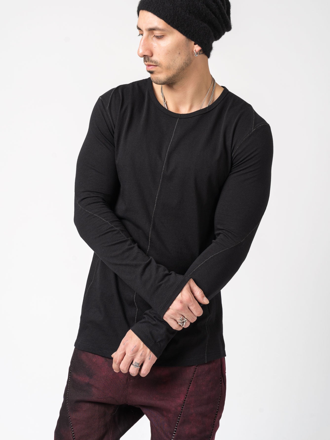 Soft Cotton Jersey Long Sleeve T-Shirt