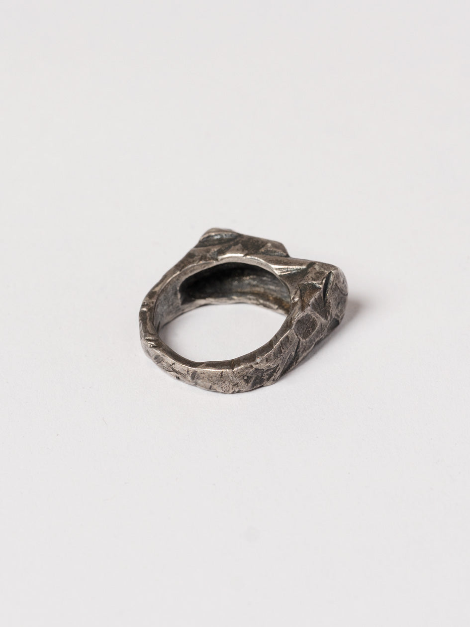 Angular Sculpted Silver Ring