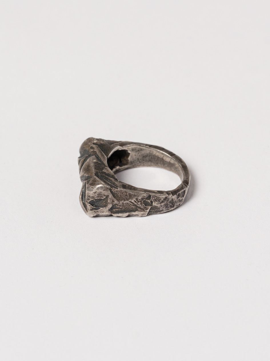 Angular Sculpted Silver Ring