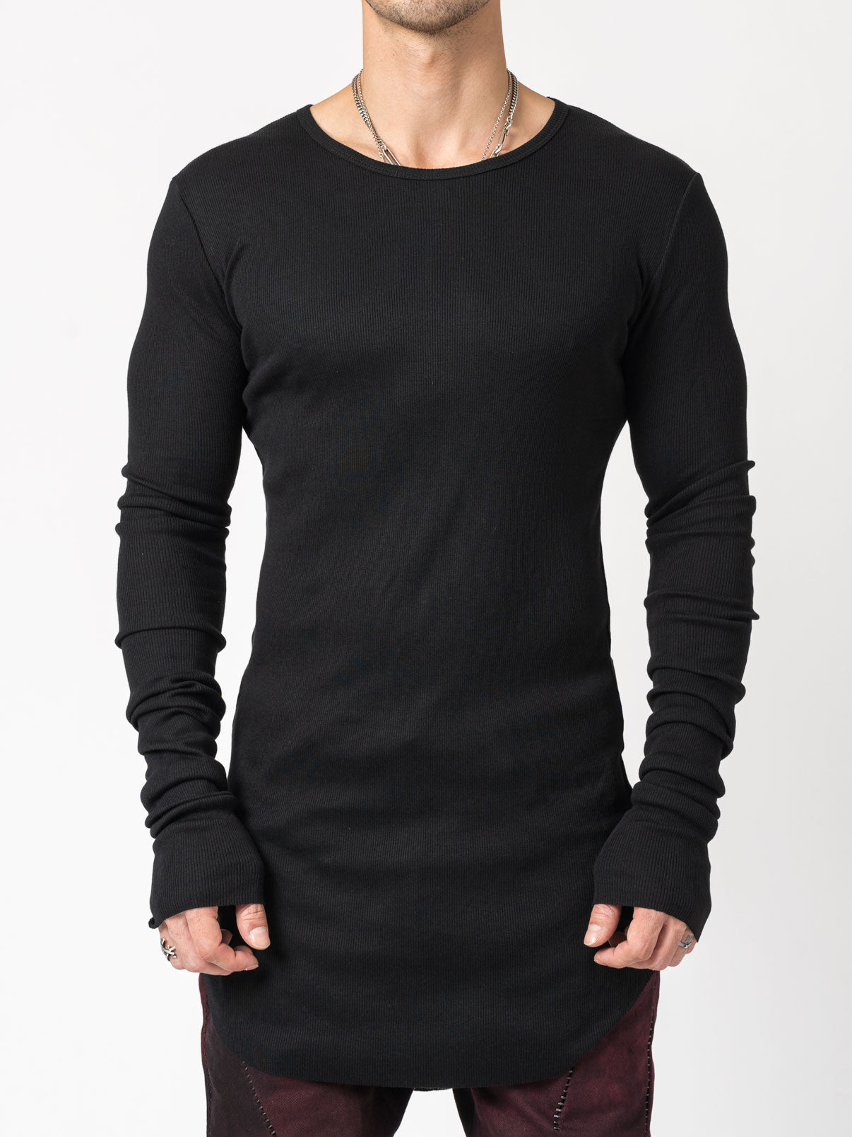 Rib Long Sleeve T-Shirt