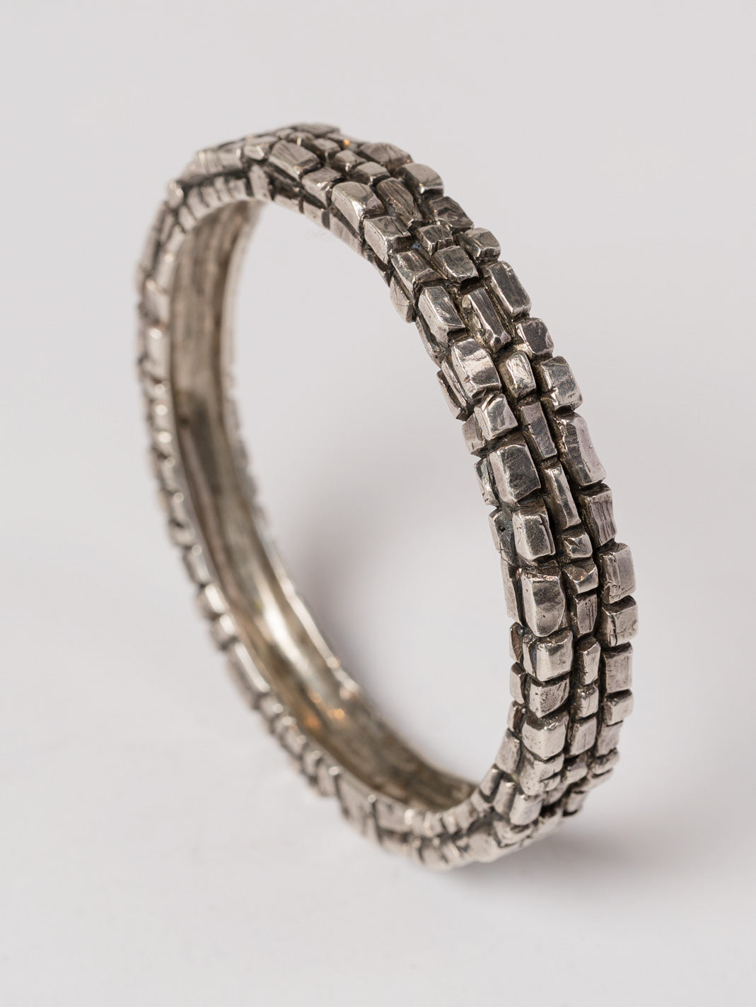 Segmented Silver Bracelet