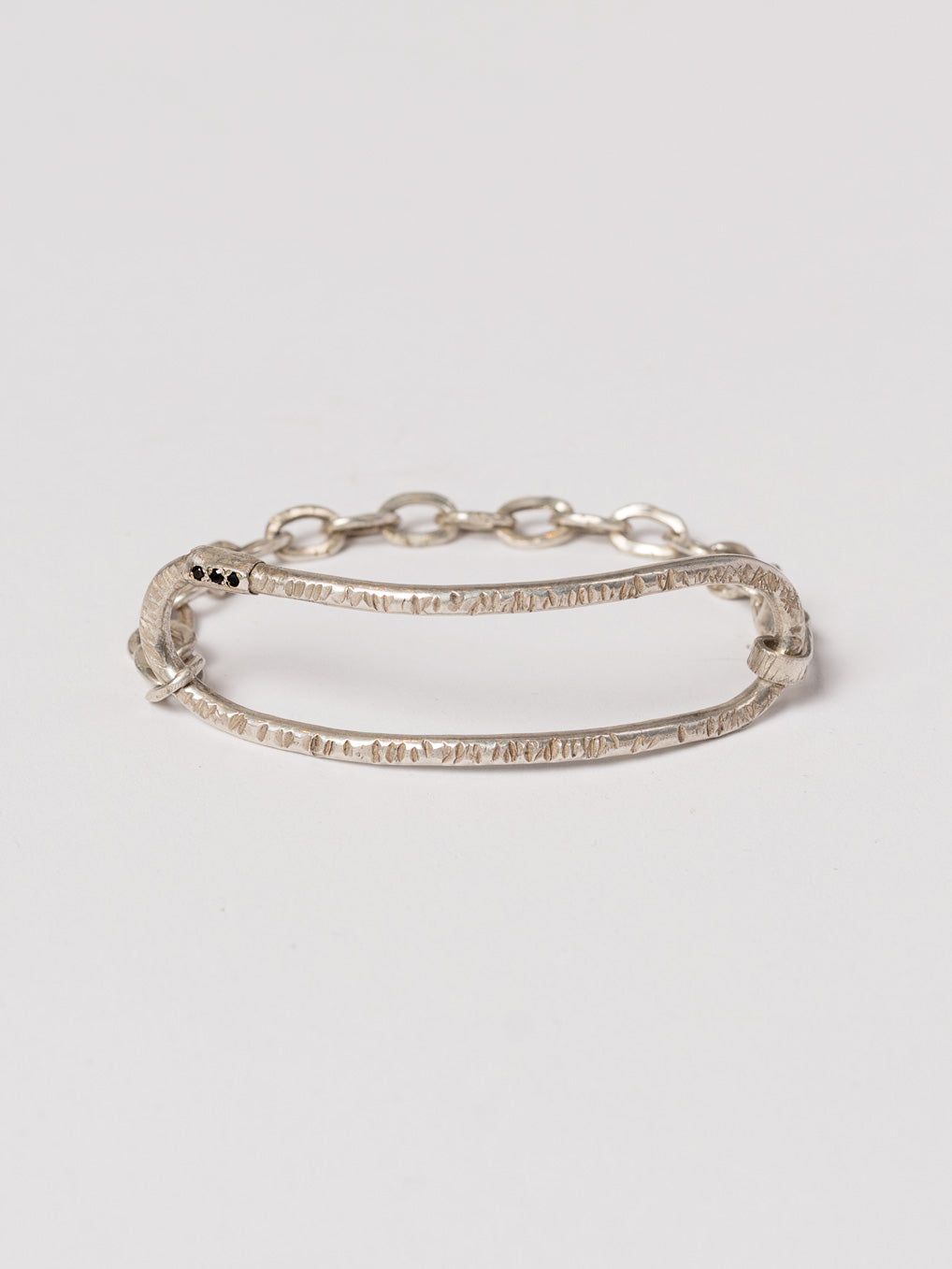 Textured Silver Bracelet