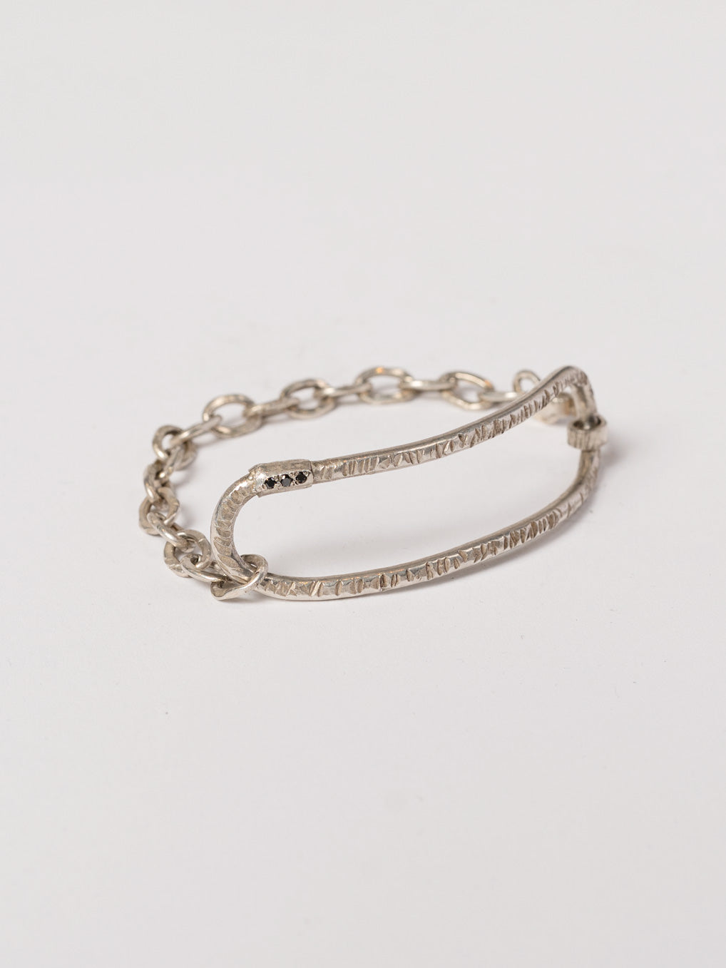 Textured Silver Bracelet