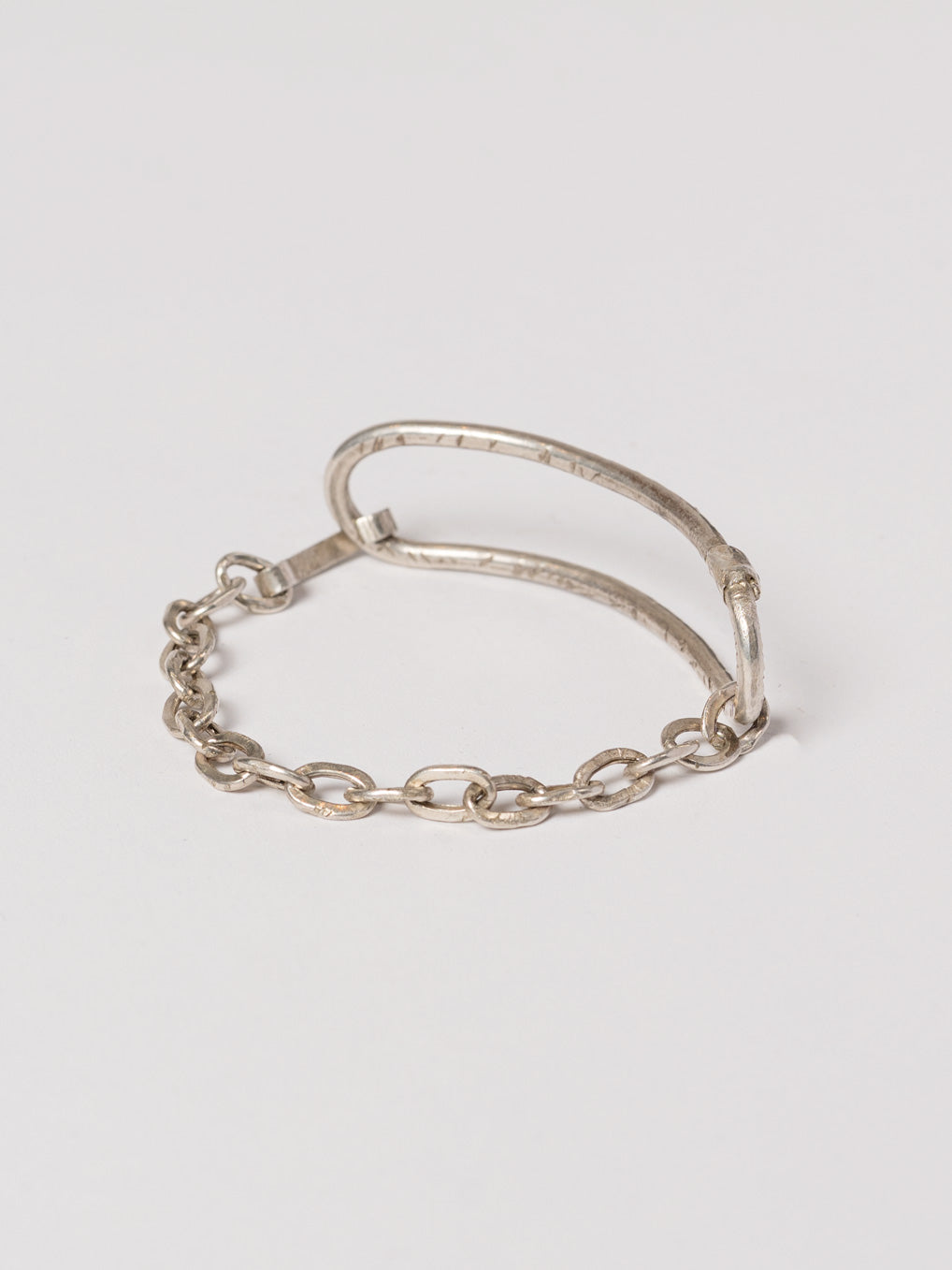 Textured Silver Bracelet