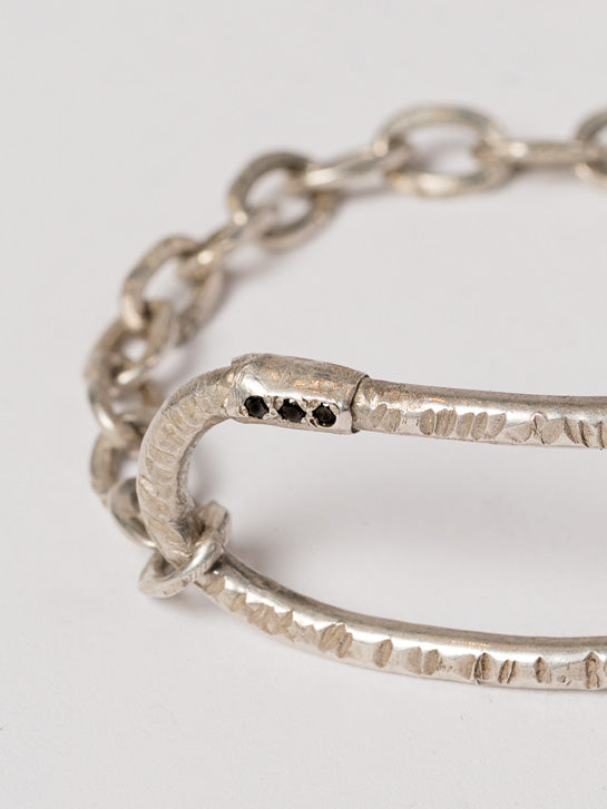 Textured Silver Bracelet