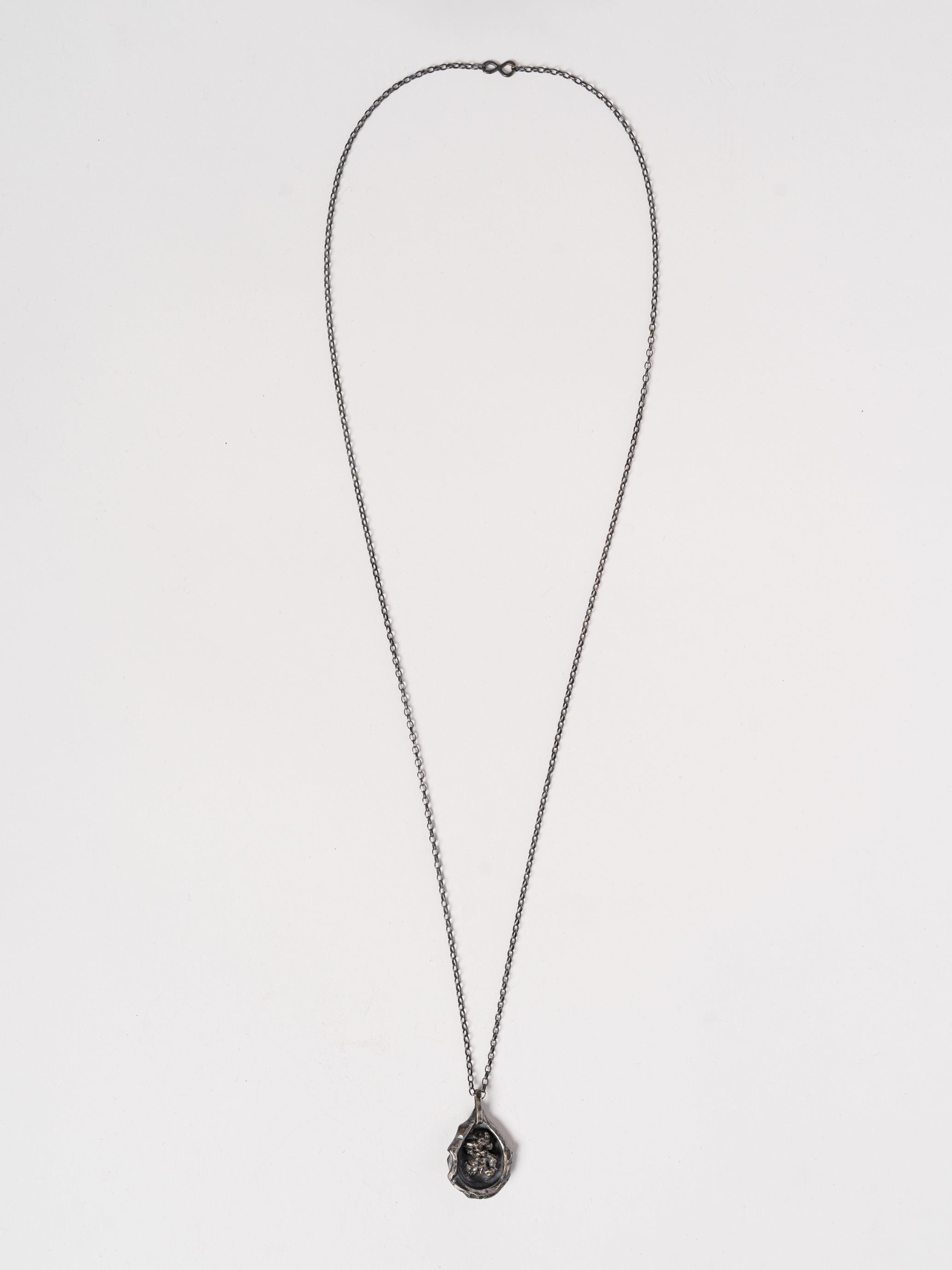 Organic Silver Pendant Necklace