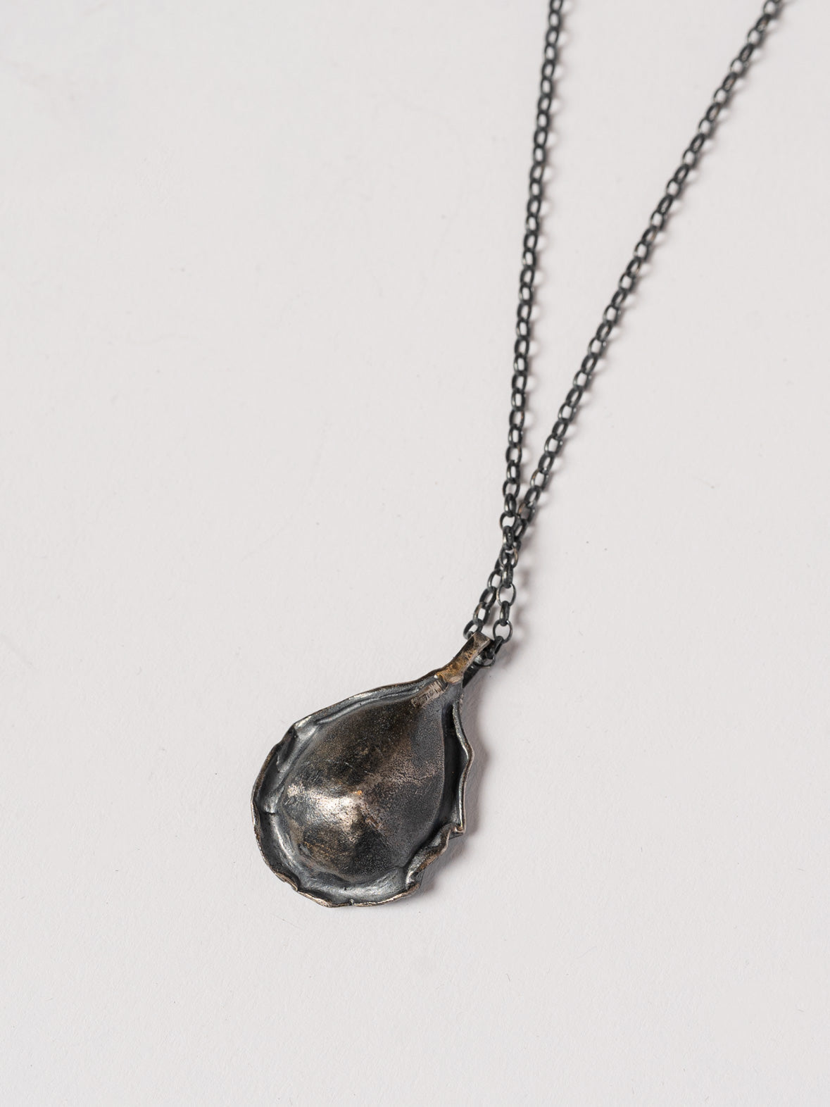 Organic Silver Pendant Necklace