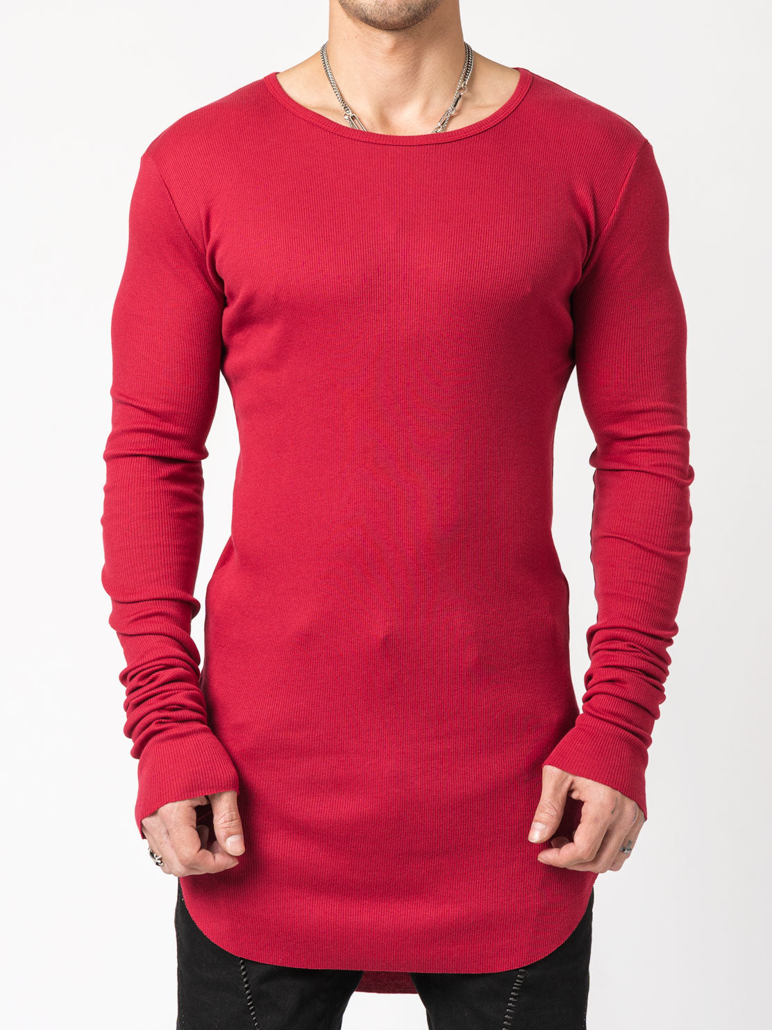 Rib Long Sleeve T-Shirt