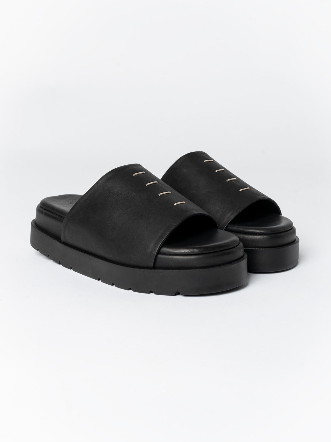 Leather Slide Sandals