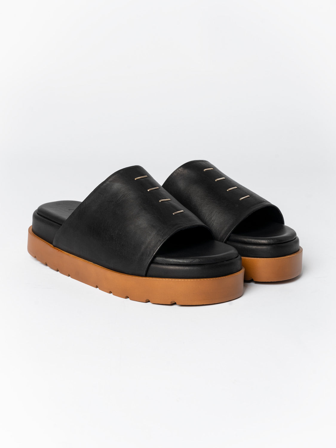 Leather Slide Sandals